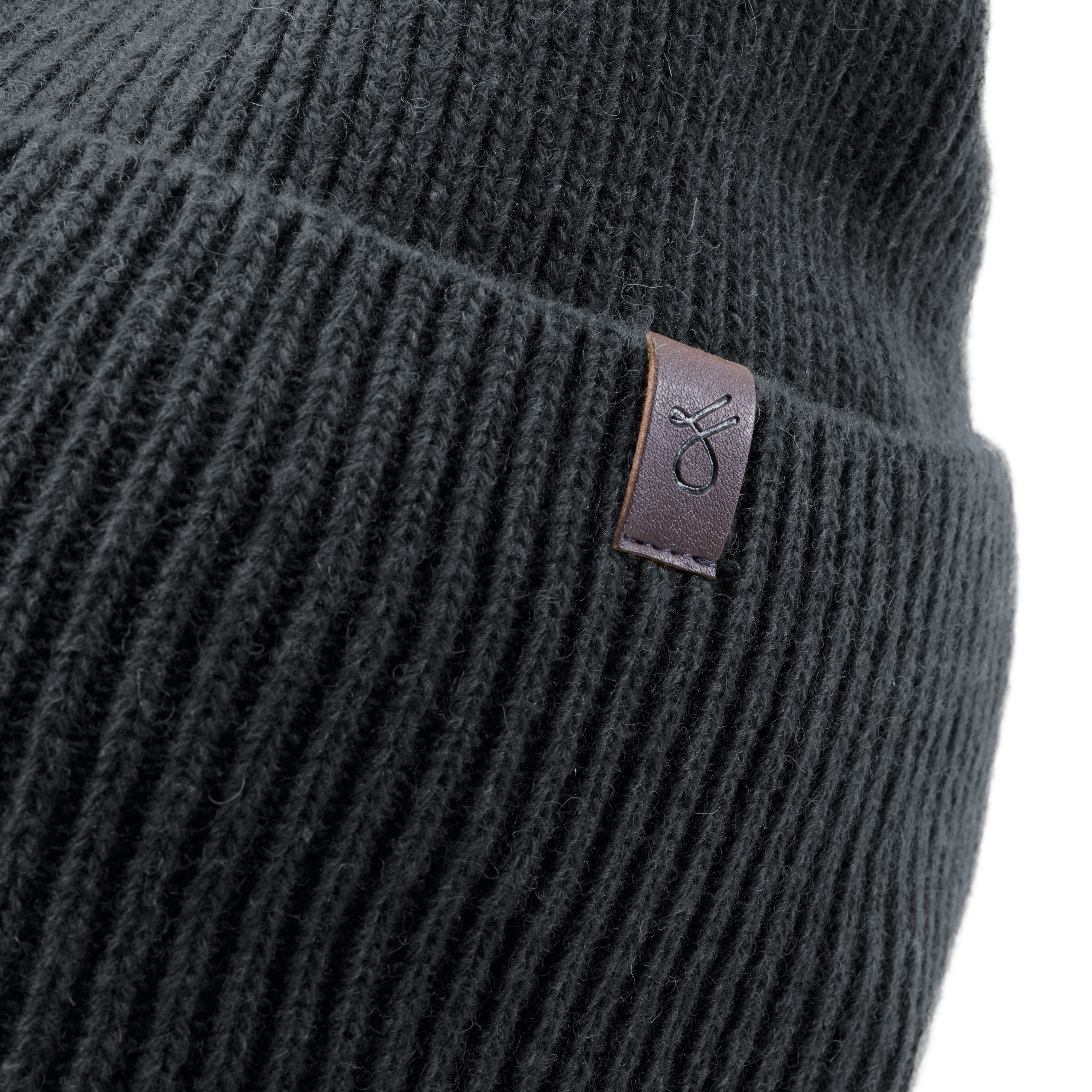 Dark Grey Recycled Wool Cuffed Beanie | In stock! | Fawler