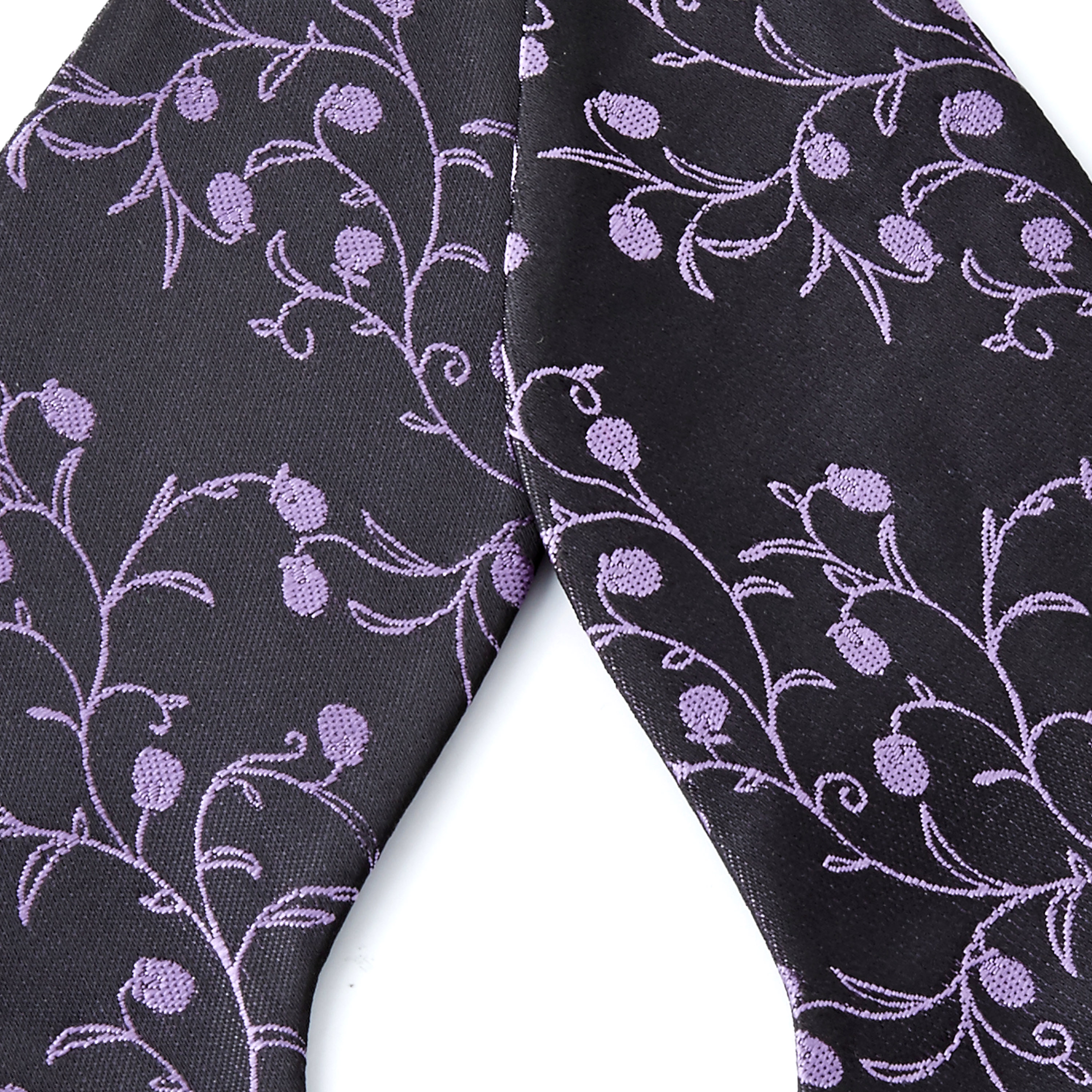 Spießige Selbstbinder Baumwollfliege In Braun & Lavendel - 2