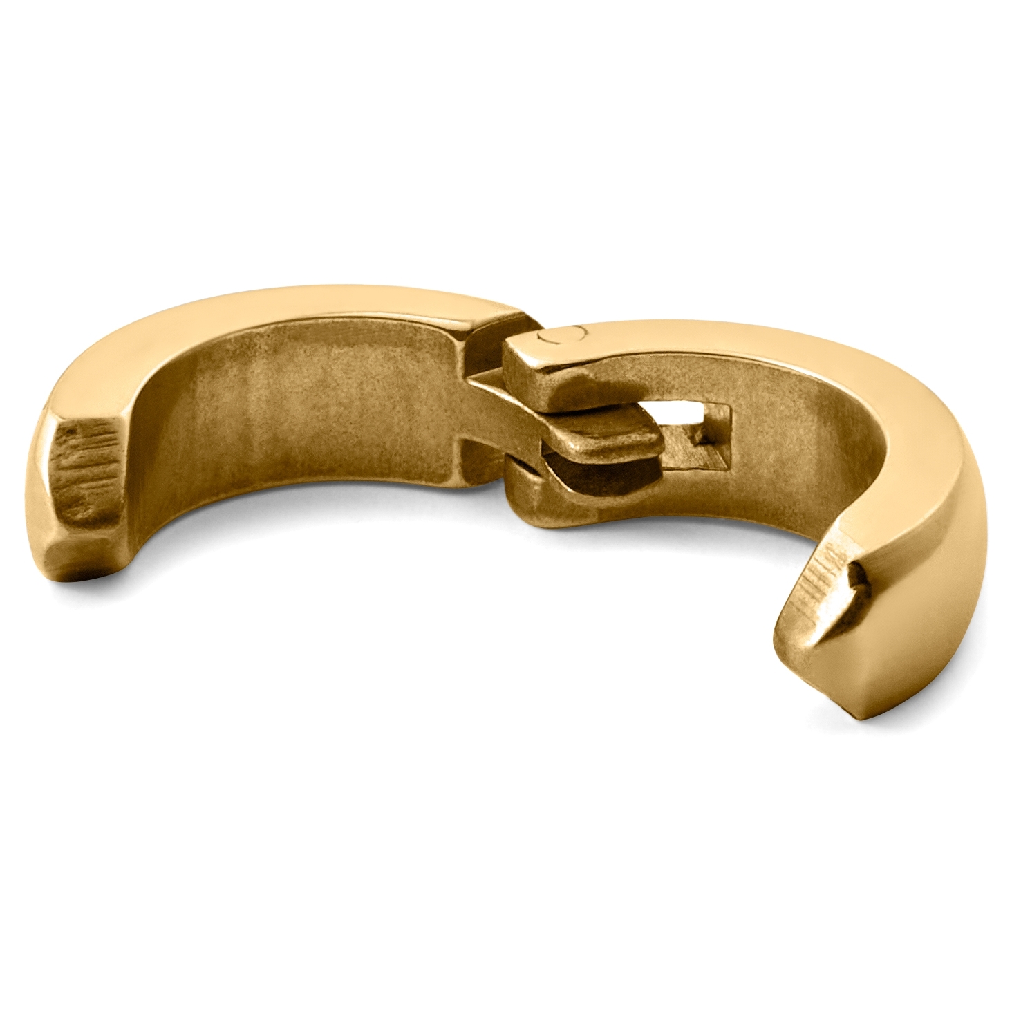 Pendiente de aro con clip dorado Floyd - 3