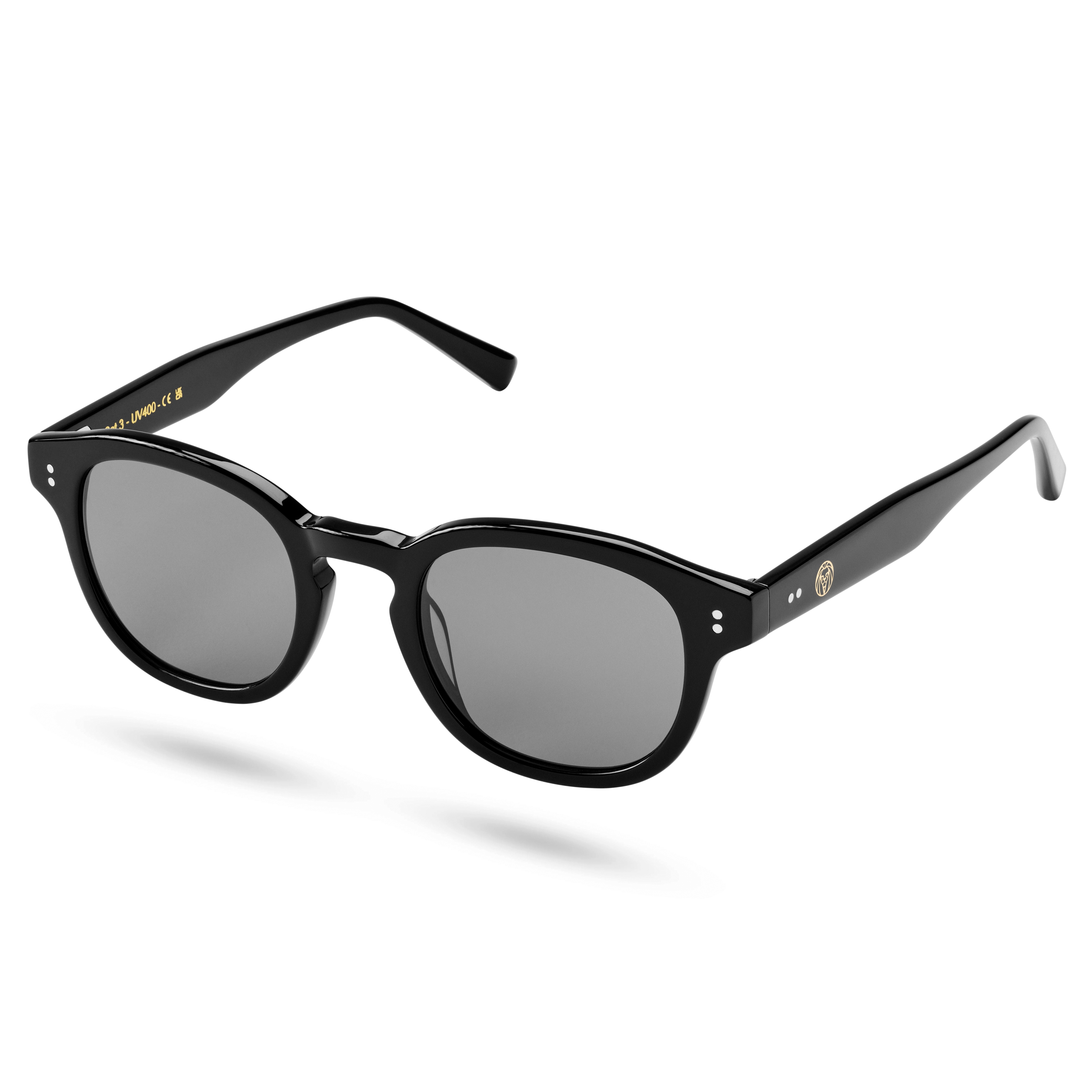 Square Black Horn-Rimmed Bille Sunglasses - 2