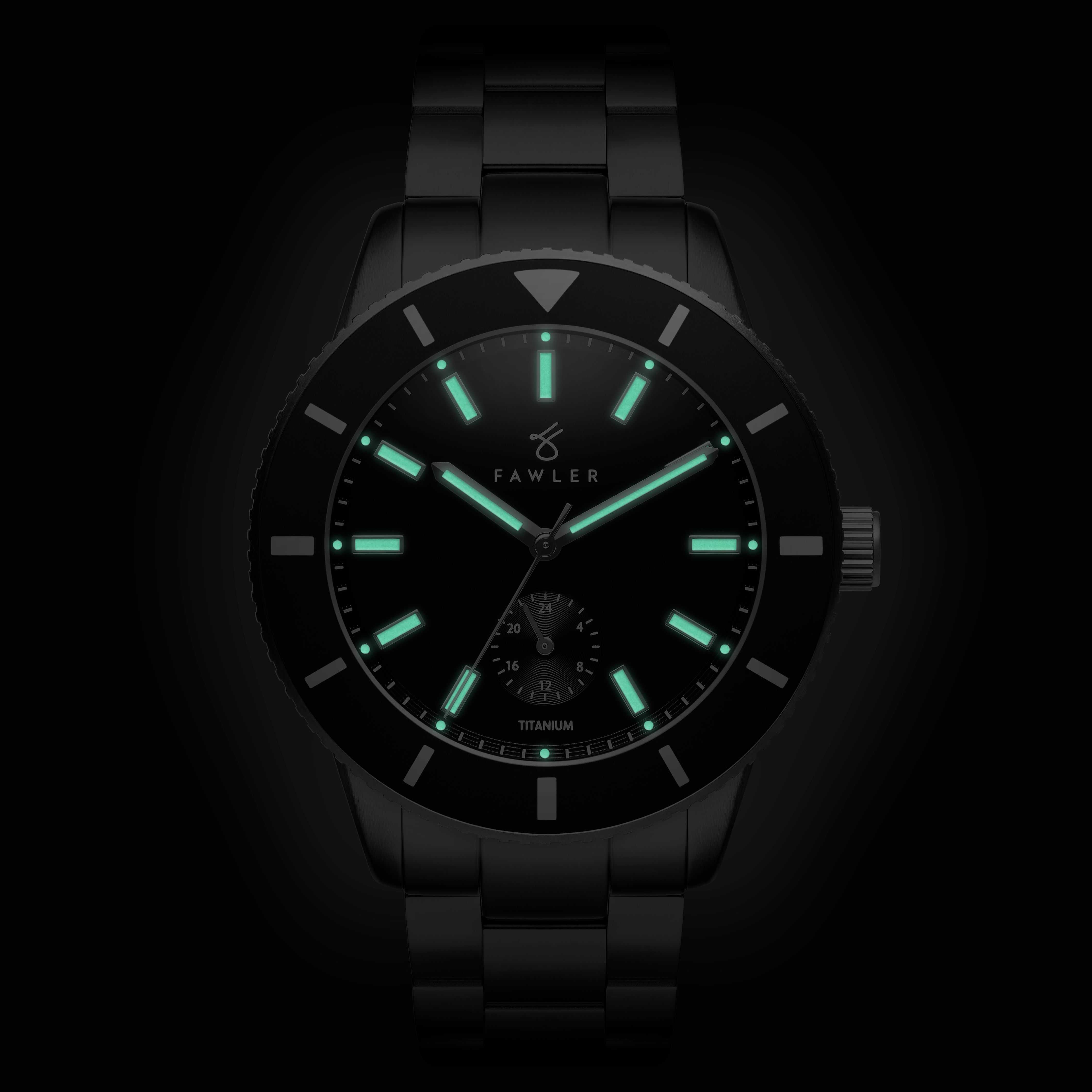 Makalu | Fekete szálcsiszolt titán búváróra - 5