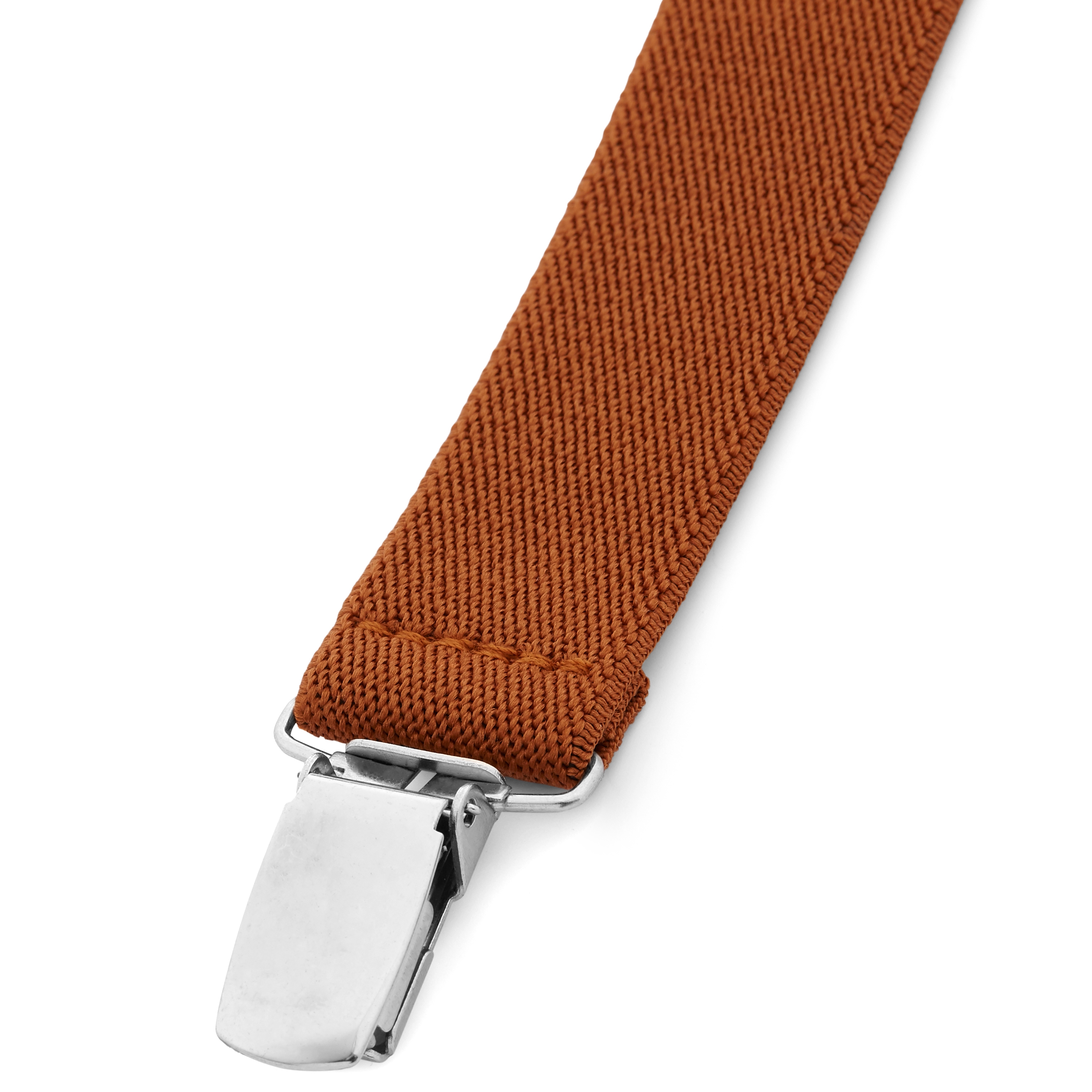 Brown Slim Clip-On Suspenders - 3