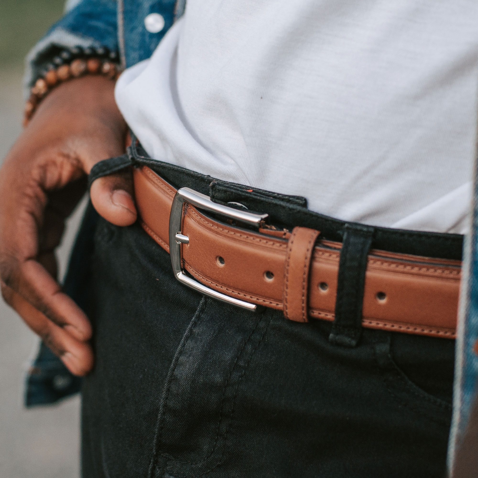 Lichtbruine en Zilverkleurige Riem - 4