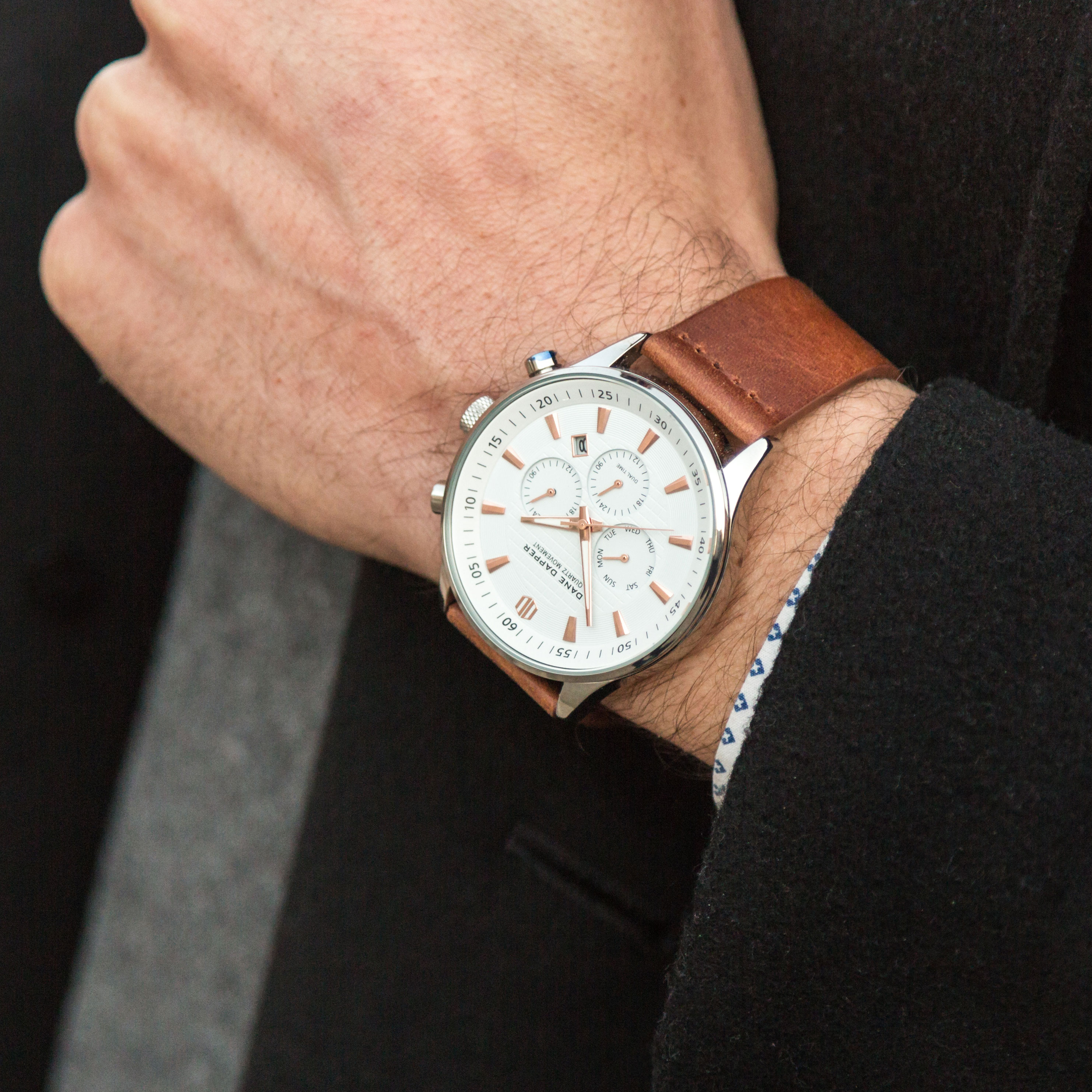 White & Copper Troika Watch - 5
