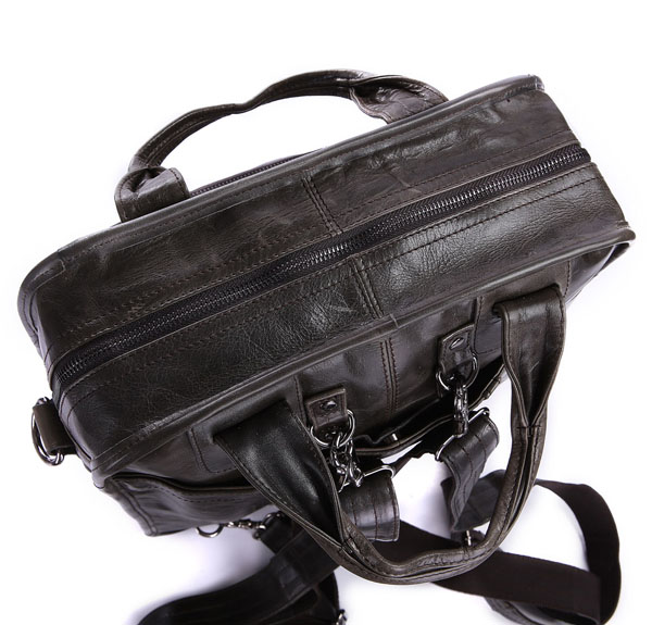 Shiver Olive Green Leather Backpack - 6