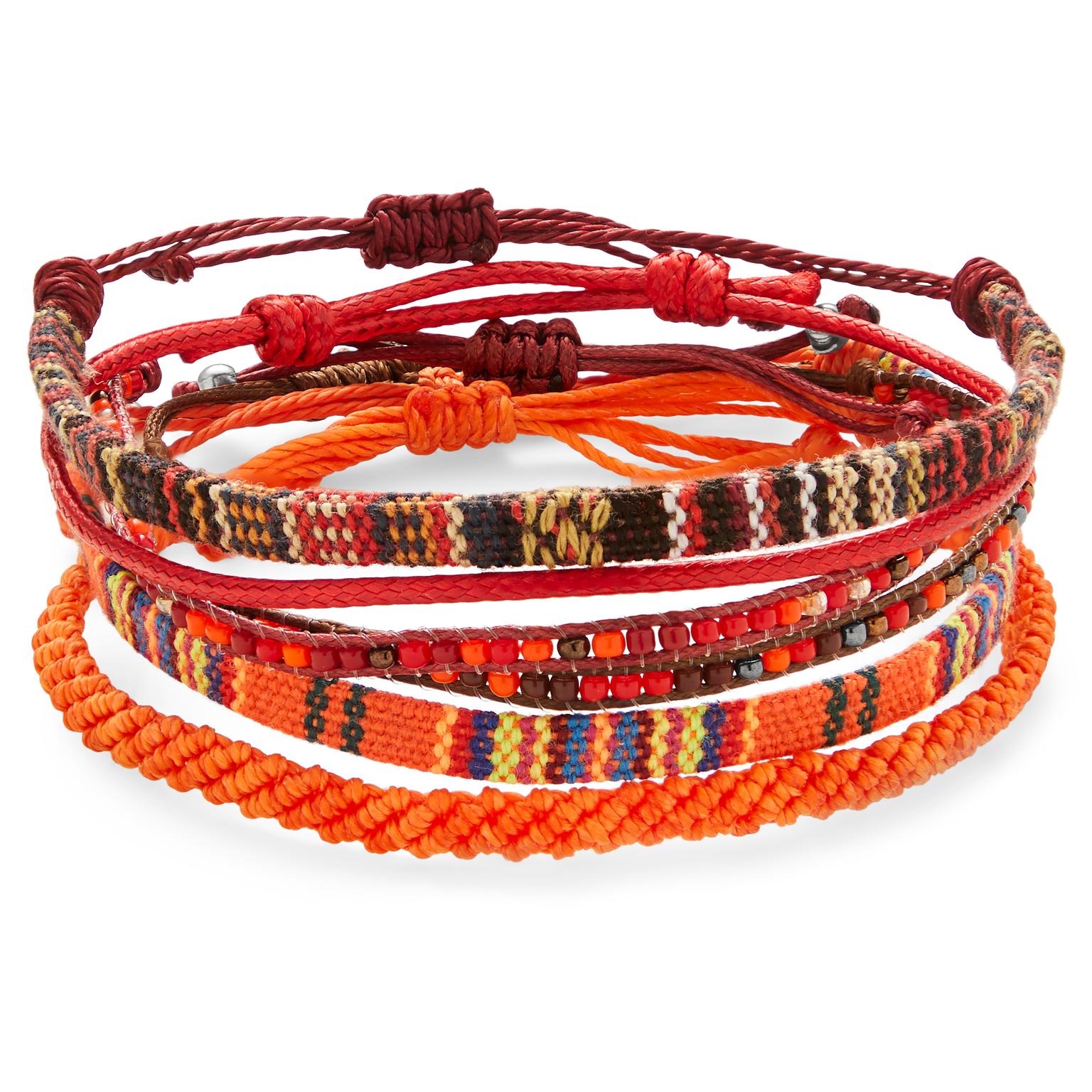 Amalfi | Syracuse apelsinikoore toonides 6-osaline käevõrude komplekt Amalfi | Syracuse apelsinikoore toonides 6-osaline käevõrude komplekt