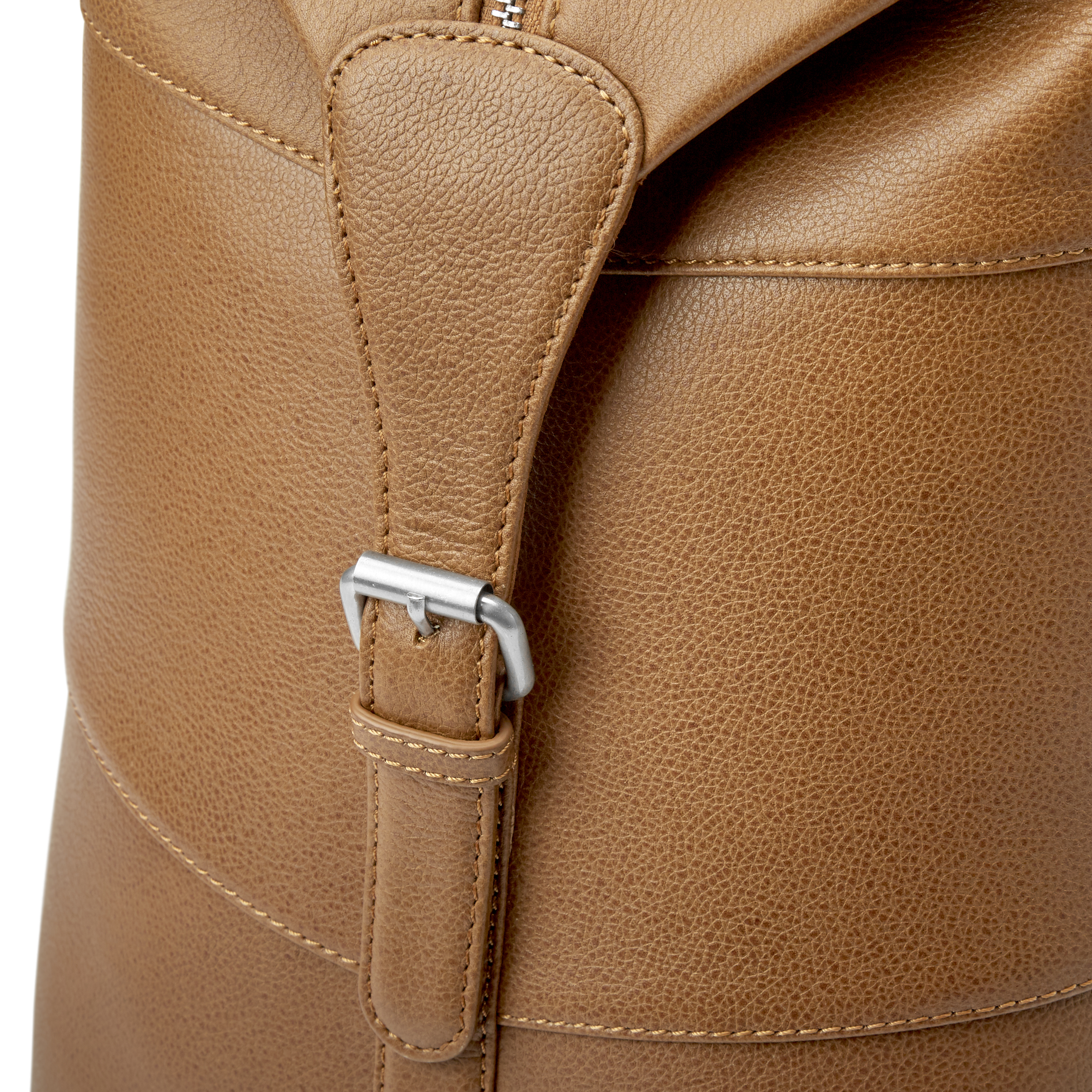 Sac de fin de semaine en cuir brun tan Sean - 9