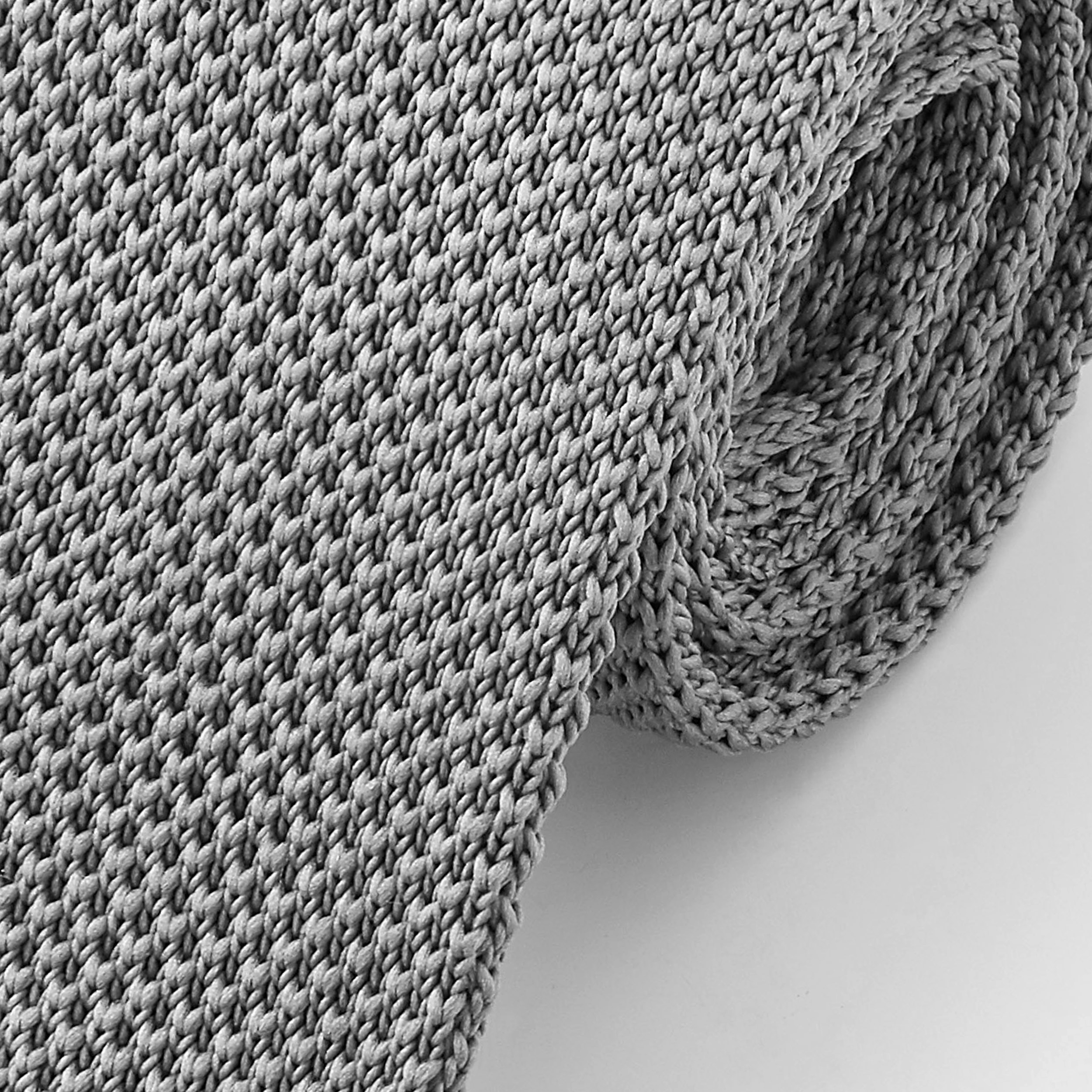 Grijs gebreide stropdas - 2