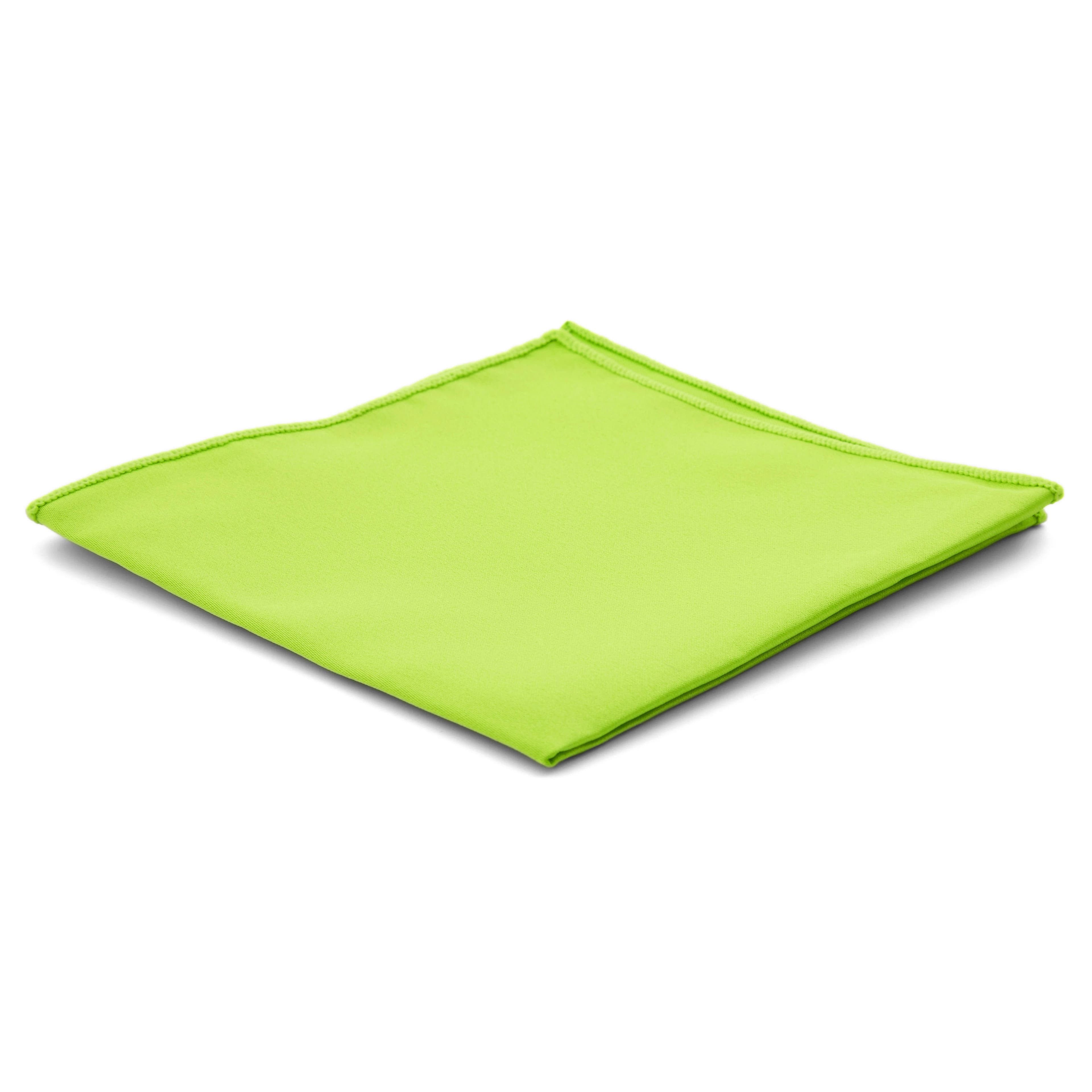 Едноцветна лимоненозелена кърпичка за сако