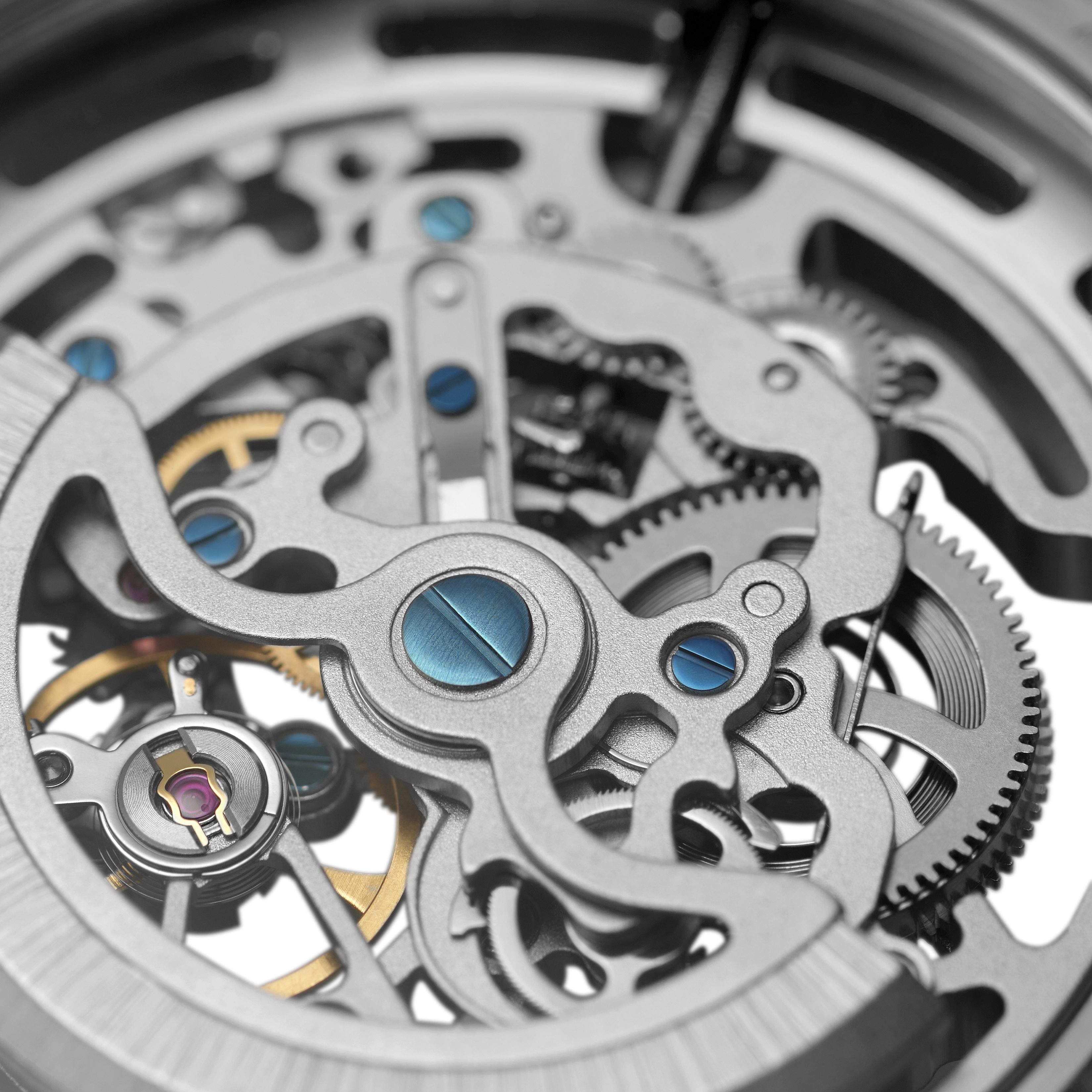 Agito | Silver-Tone Stainless Steel Skeleton Pocket Watch - 6