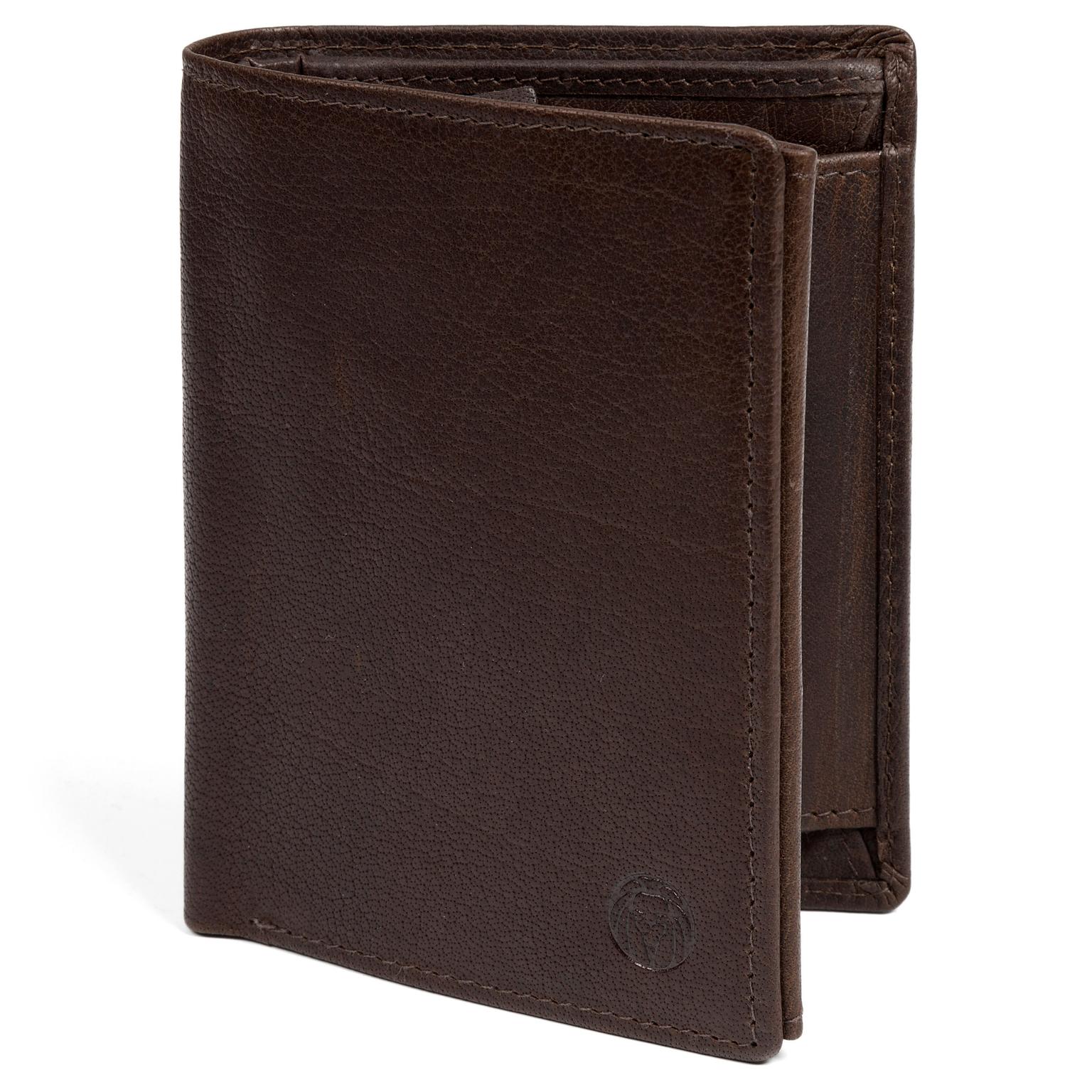 Portafoglio Montreal in pelle marrone vintage con protezione RFID Portafoglio Montreal in pelle marrone vintage con protezione RFID