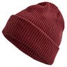 Deep Red Acrylic Mix Fine Knitted Rib Beanie