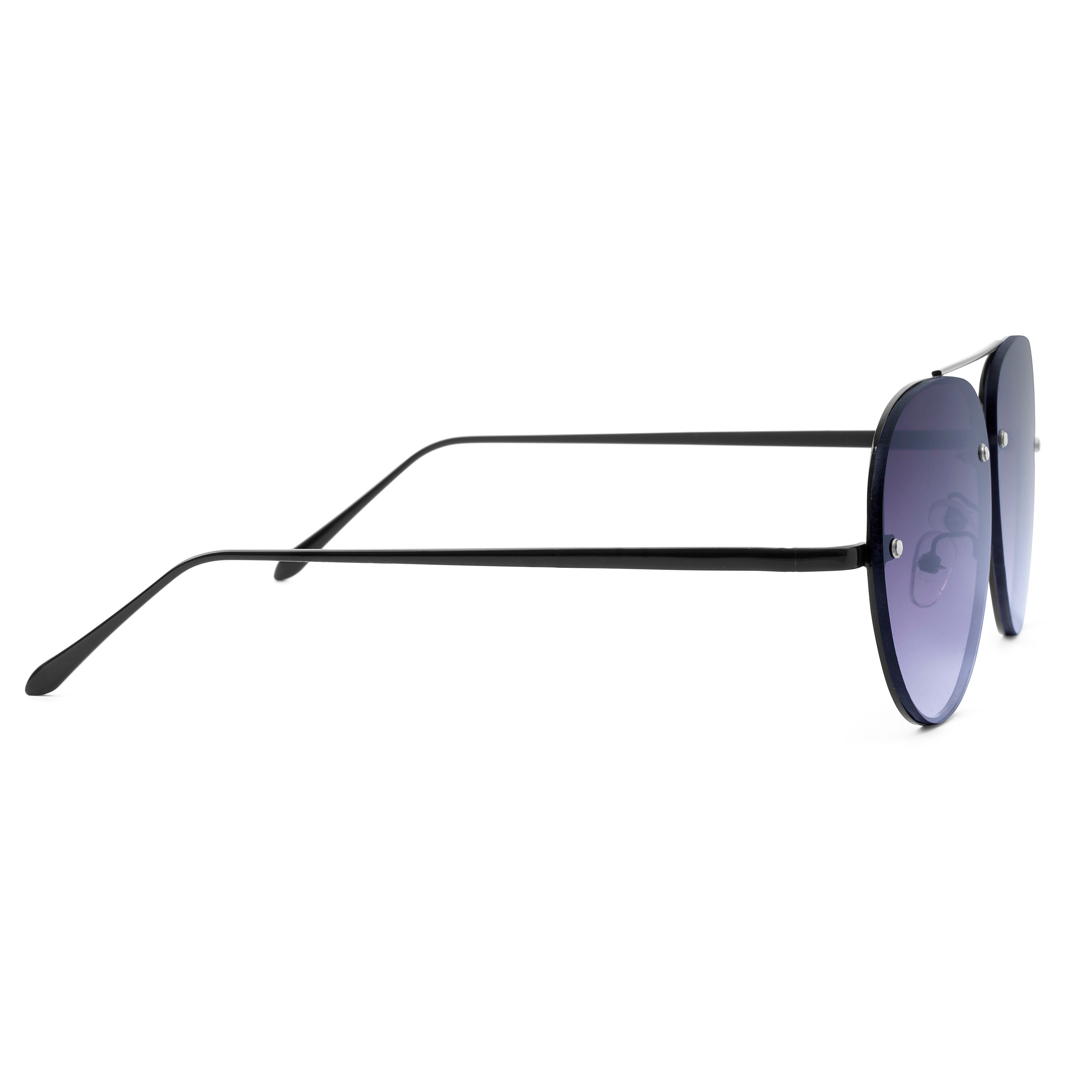 Gafas de sol estilo aviador en negro mate - 3