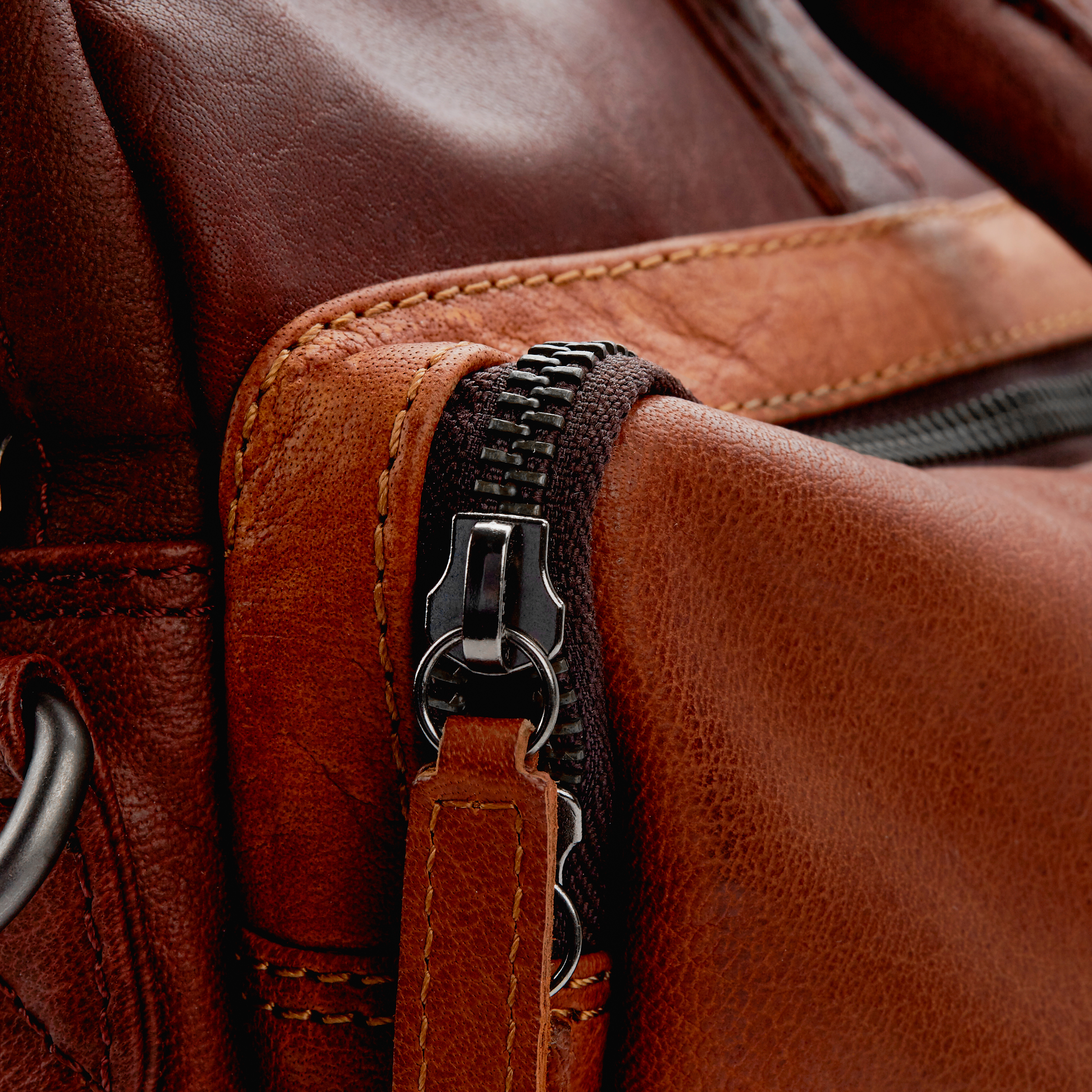 Oxford Brown & Tan Laptop Leather Bag - 9