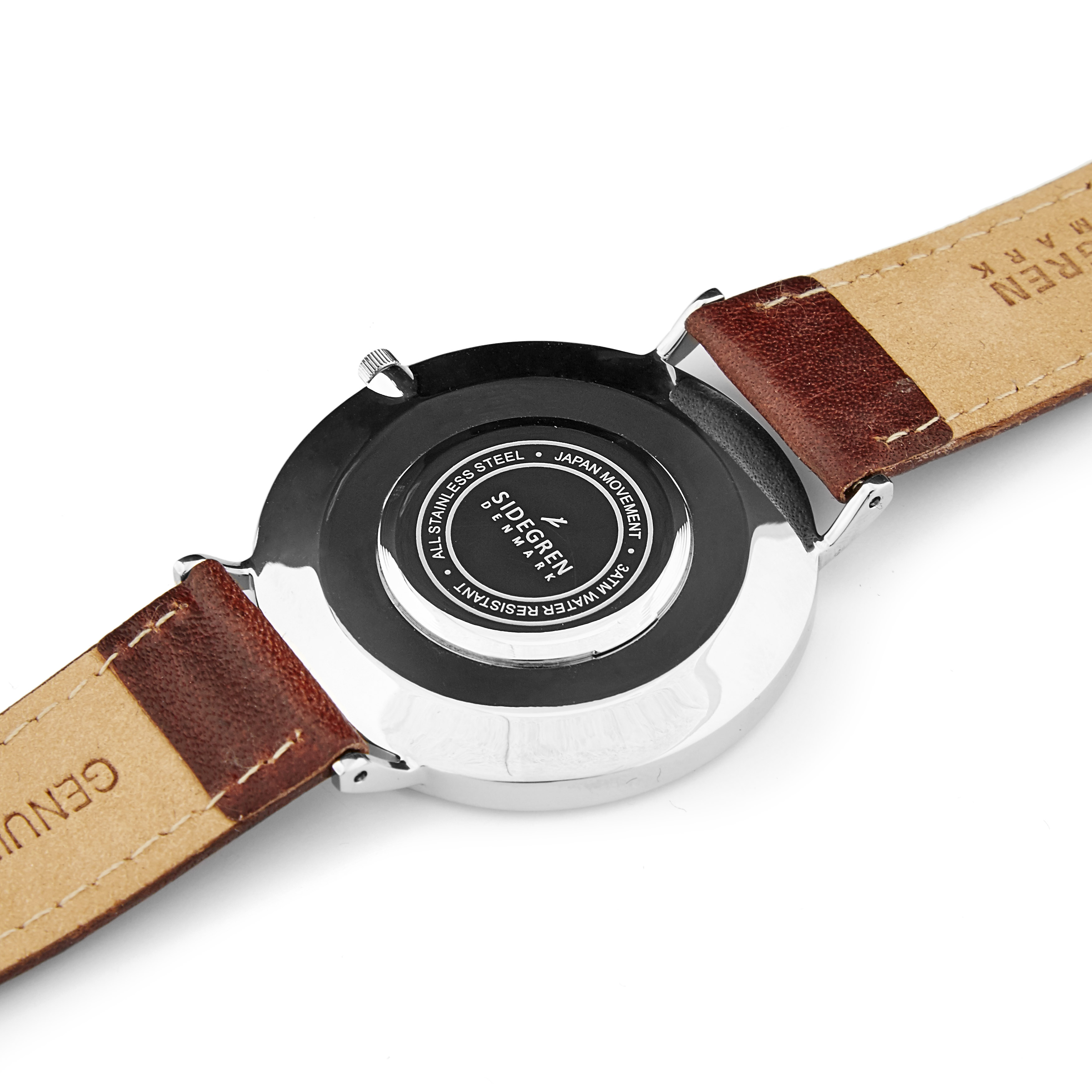 Silver & Brown Nivil Watch - 5