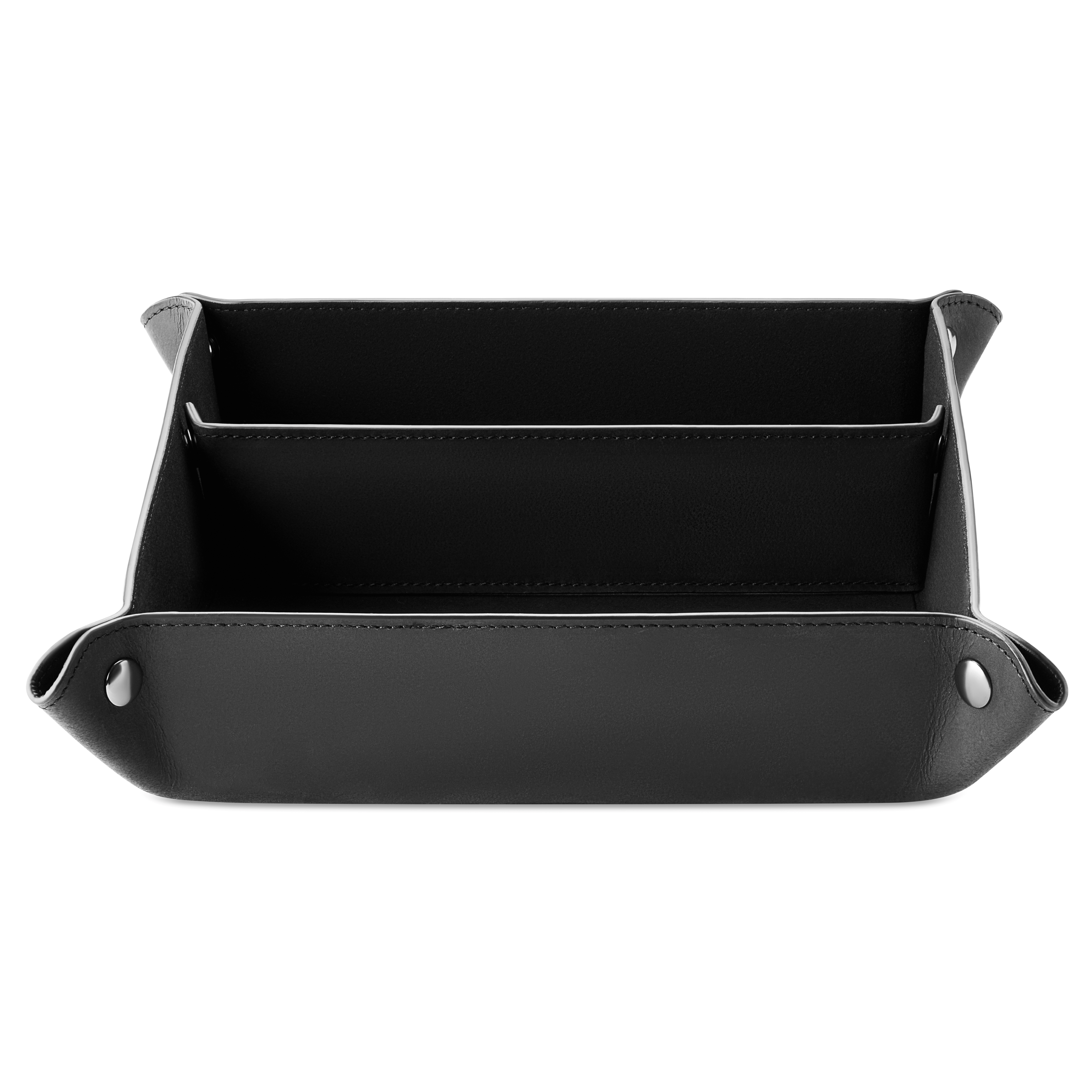 Zwartleren Sieraden- en Horloge Dienblad - 3