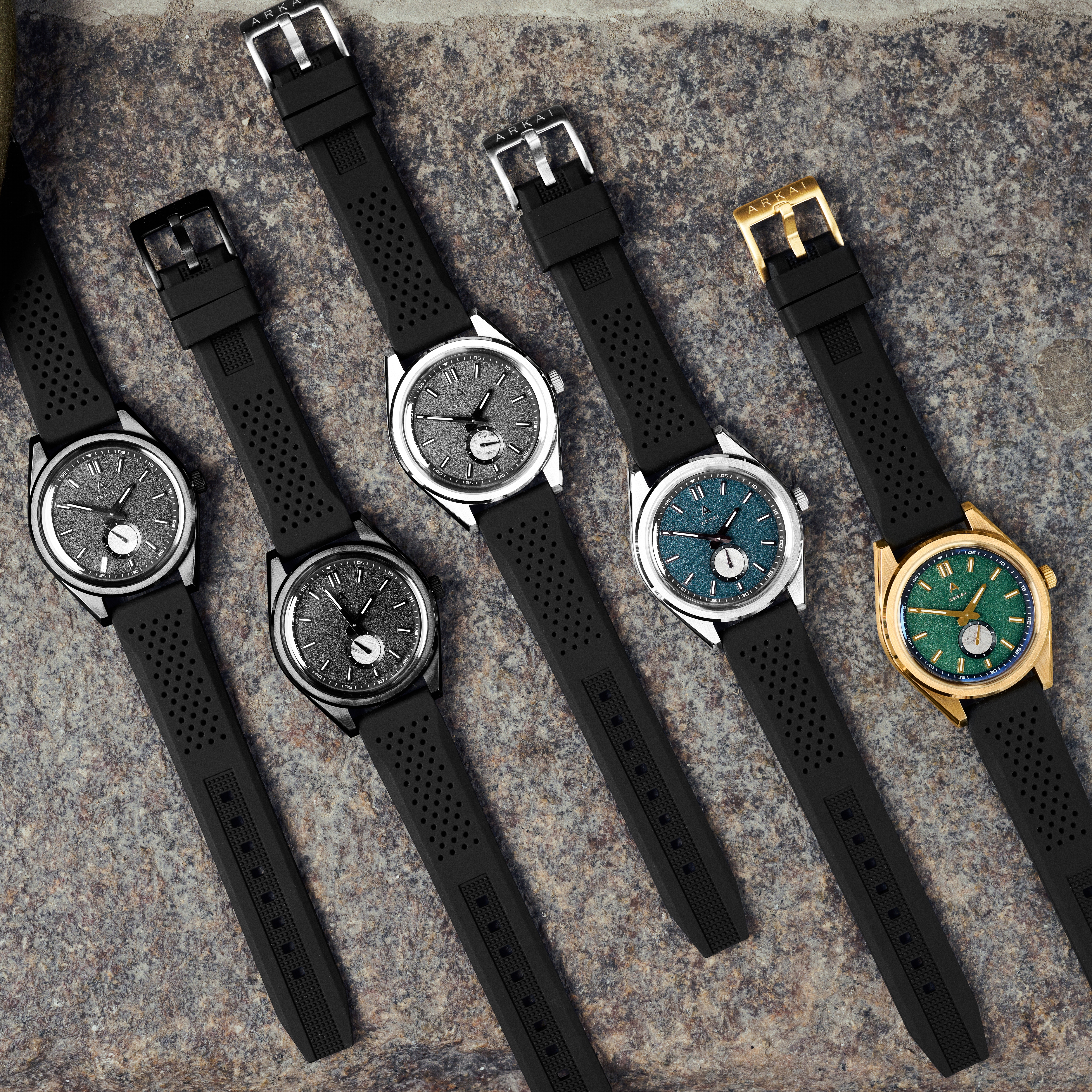 Mond | Montre Meteorite en acier inoxydable noir - série limitée - 11