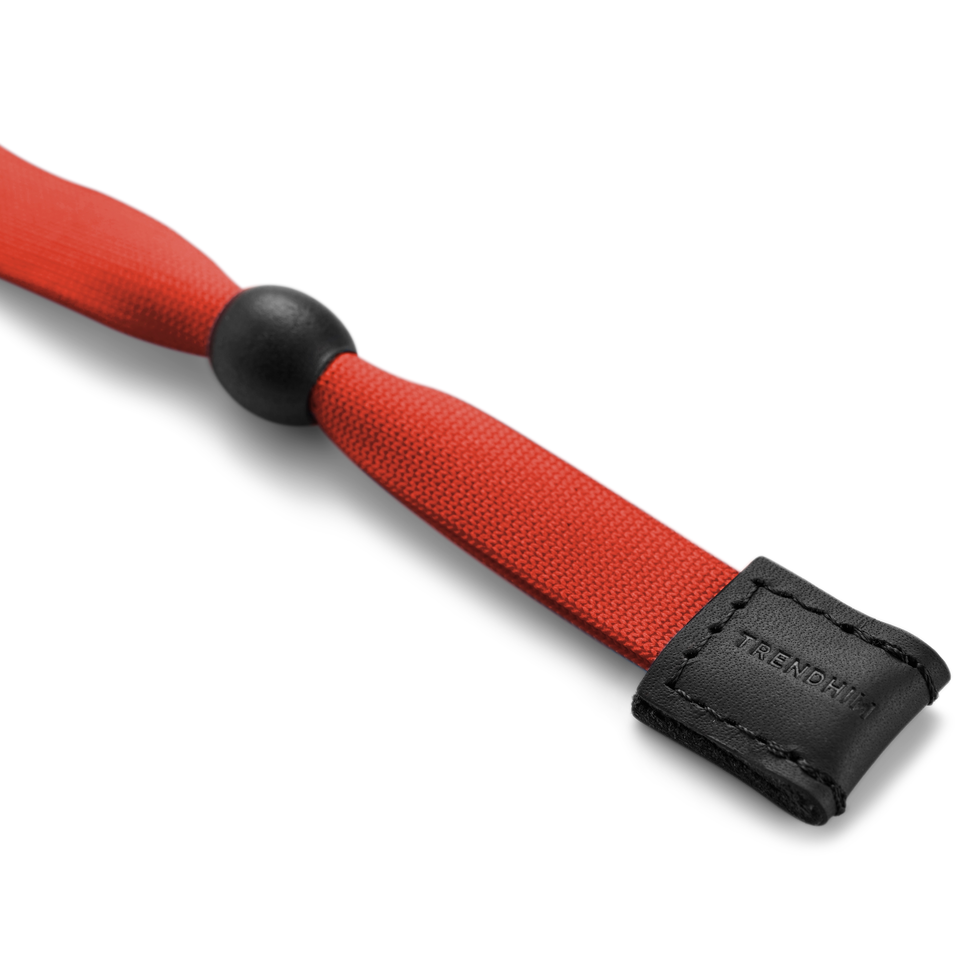 Breit Rot & Leder Sonnenbrillenband - 5