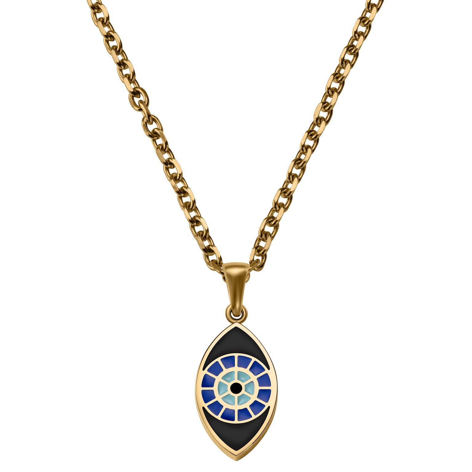 Evil Eye | Χρυσαφί Ατσάλινο Κολιέ με Μενταγιόν Ματάκι Evil Eye | Χρυσαφί Ατσάλινο Κολιέ με Μενταγιόν Ματάκι