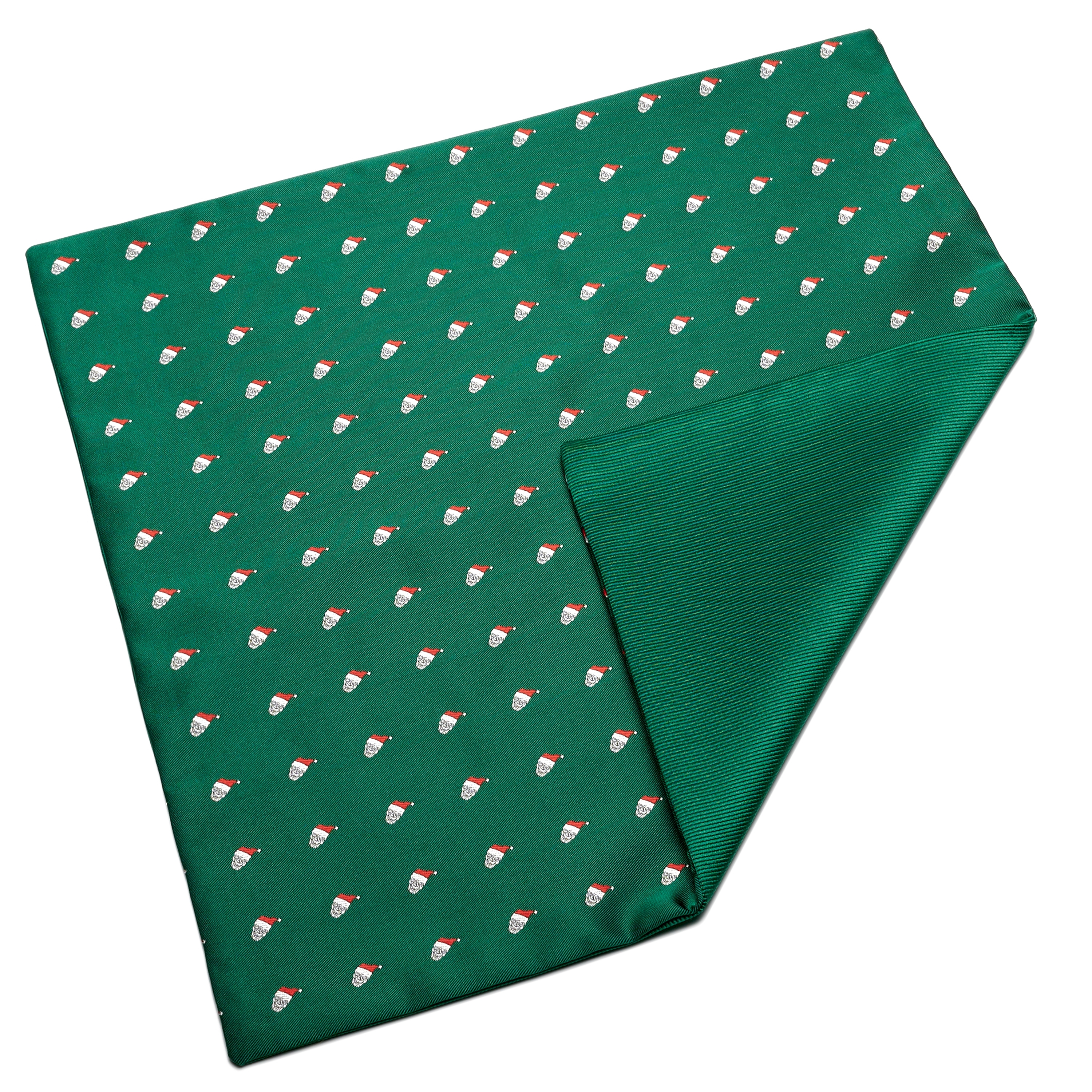 Grünes Weihnachts Einstecktuch Mit Totenköpfen - 5