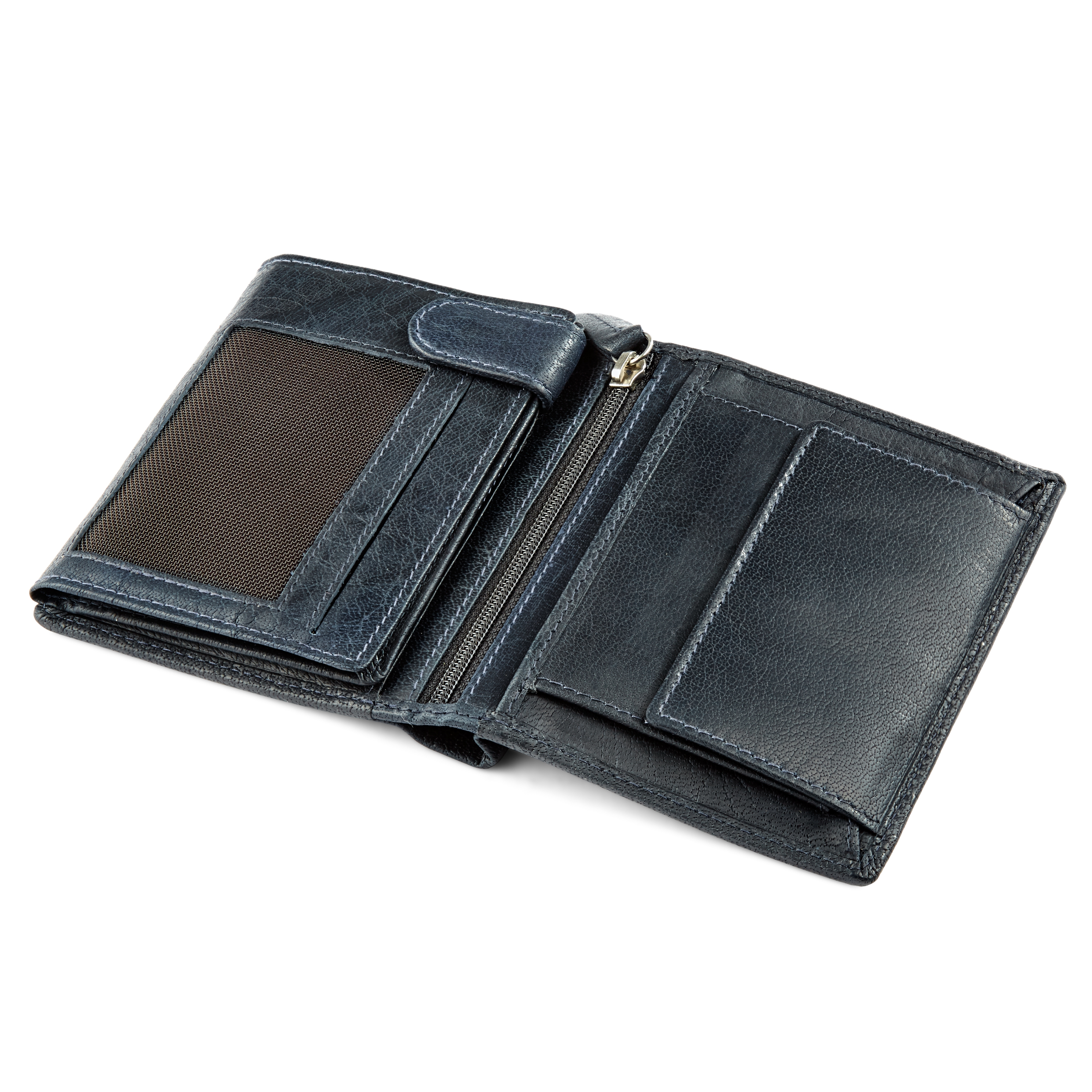 Montreal Vintage Blue RFID Leather Wallet - 6