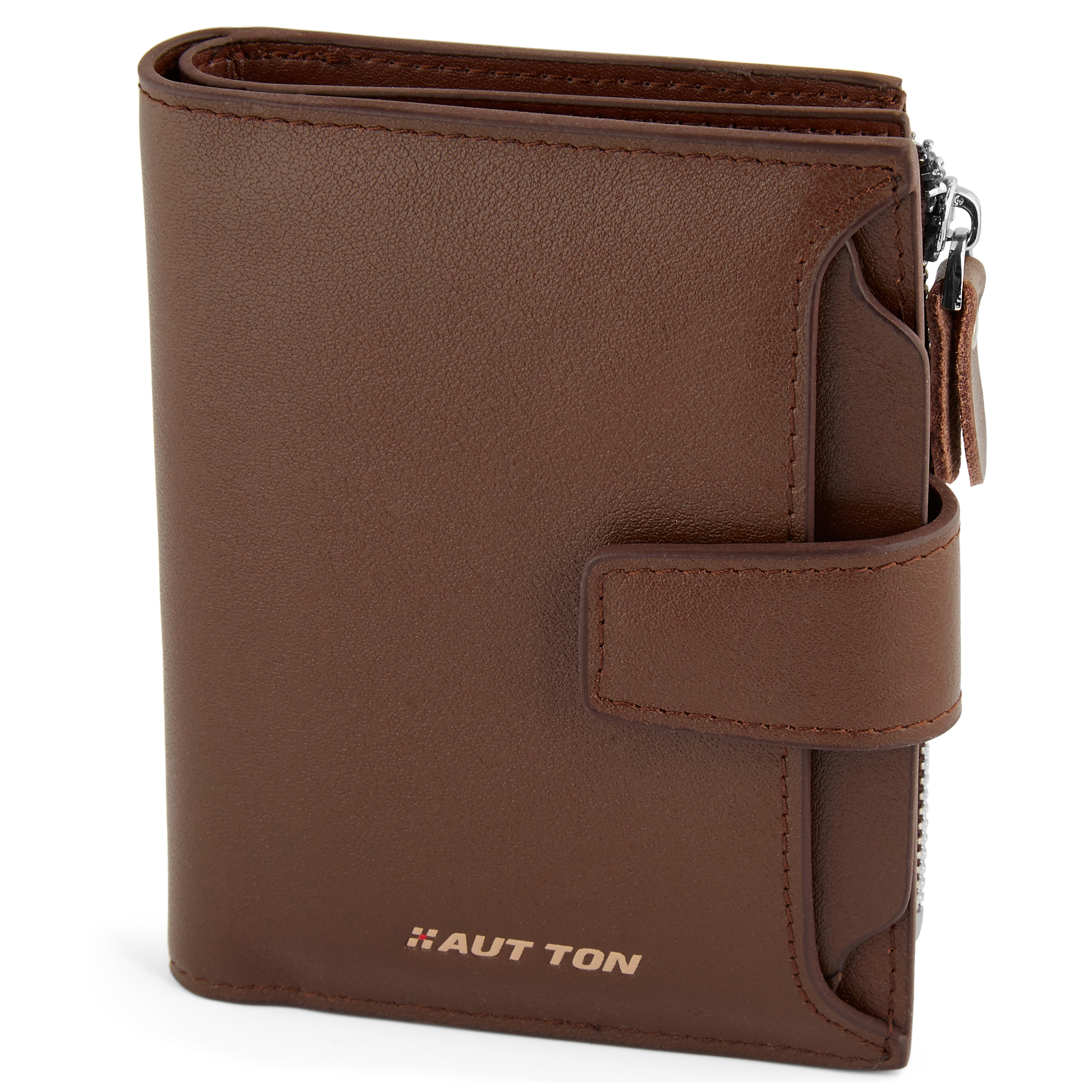 Braune Leder Reisegeldbörse - 1