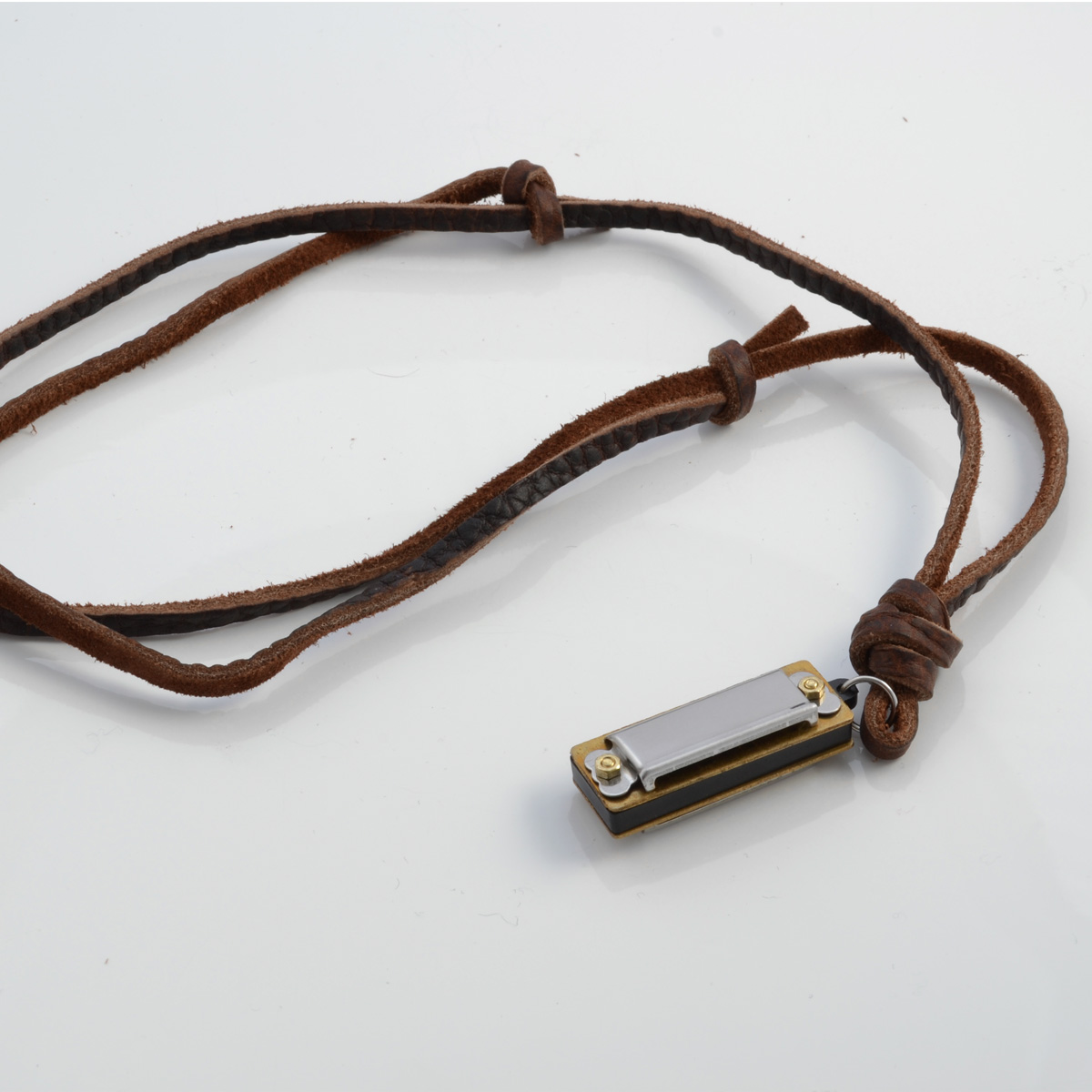 Harmonika Læderhalskæde - 3
