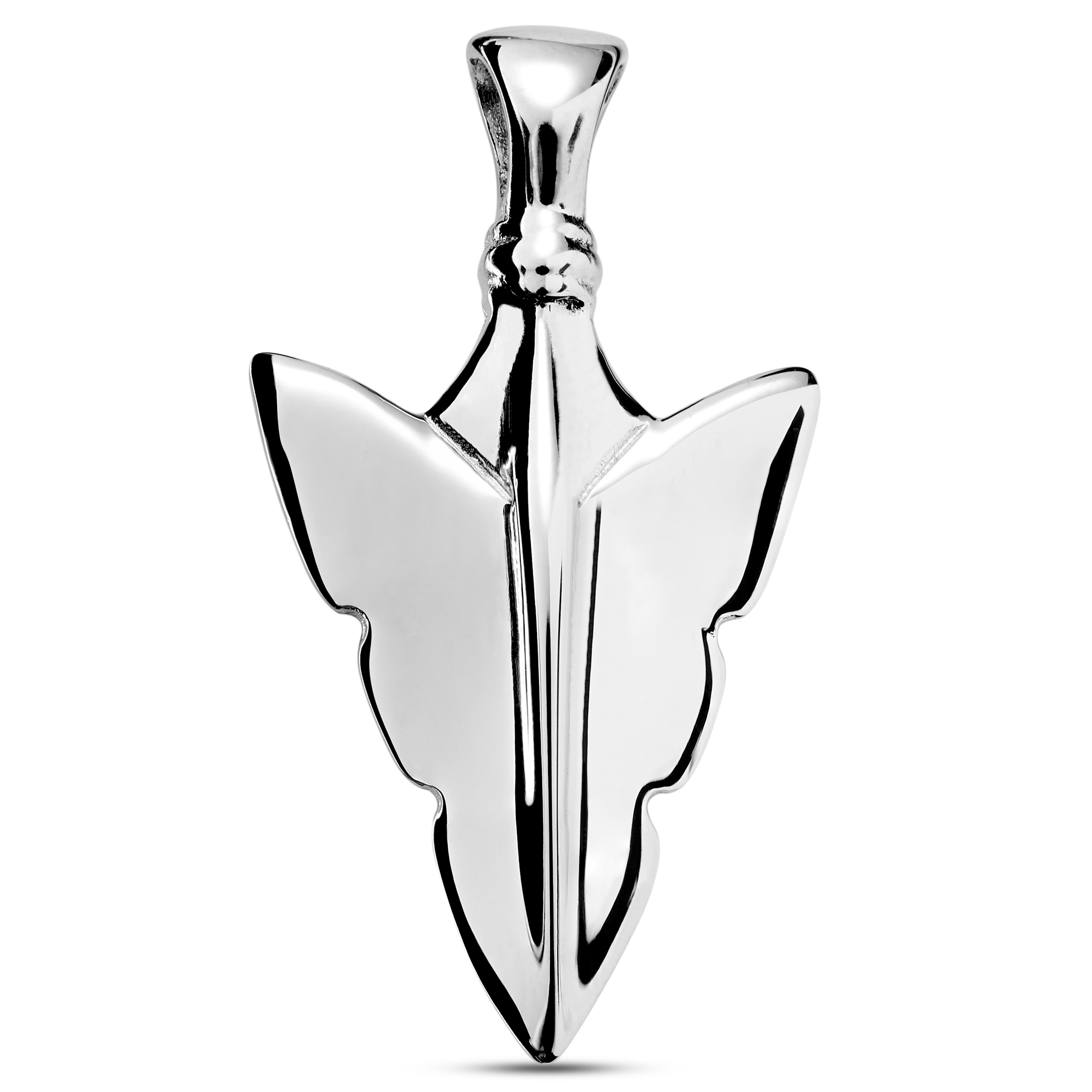 Ciondolo Lenard Gravel a punta di freccia color argento