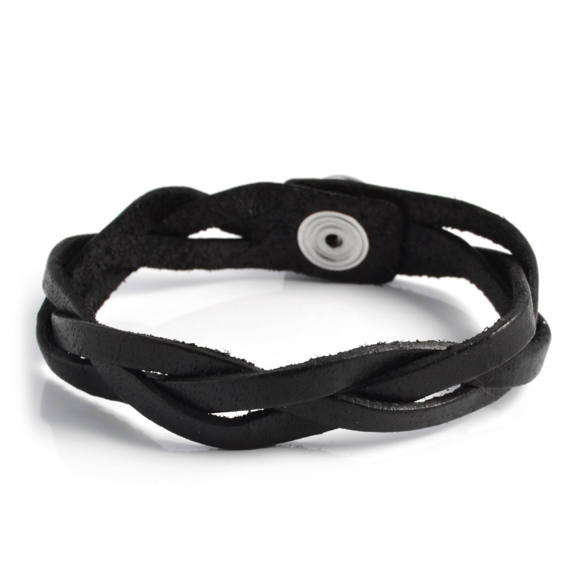 Black Simple Braided / Twisted Leather Bracelet | In stock! | Collin Rowe