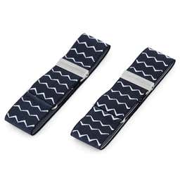 Black Zig Zag Patterned Sleeve Garters - 1 - primary thumbnail small_image gallery