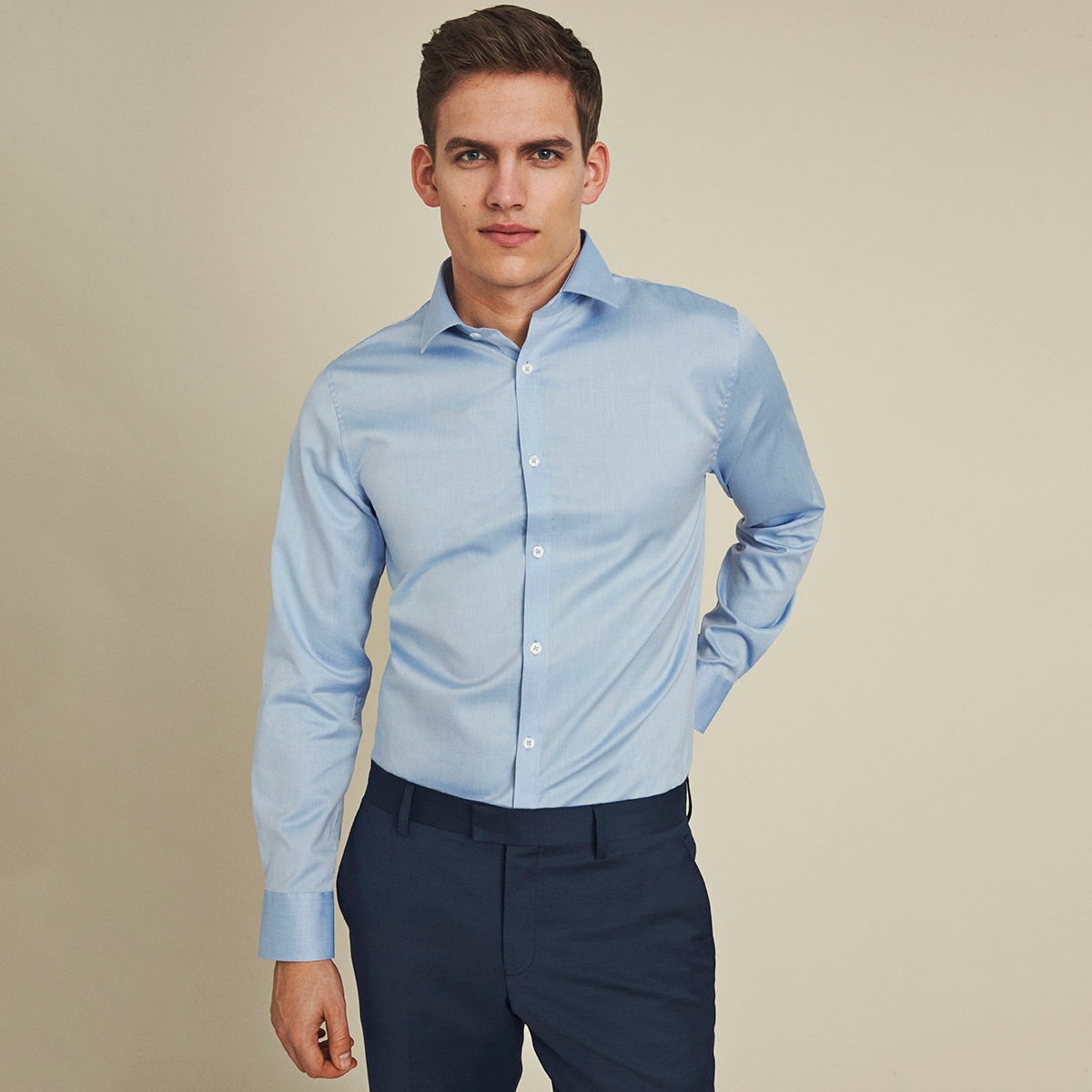 Trostol City Twill Blauw Overhemd - 3