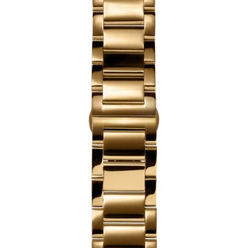 24mm nerezový řemínek na hodinky v růžovo-zlaté barvě - rychlé odepnutí