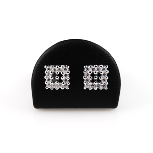 Sort Midte Bling Øreringe - 1