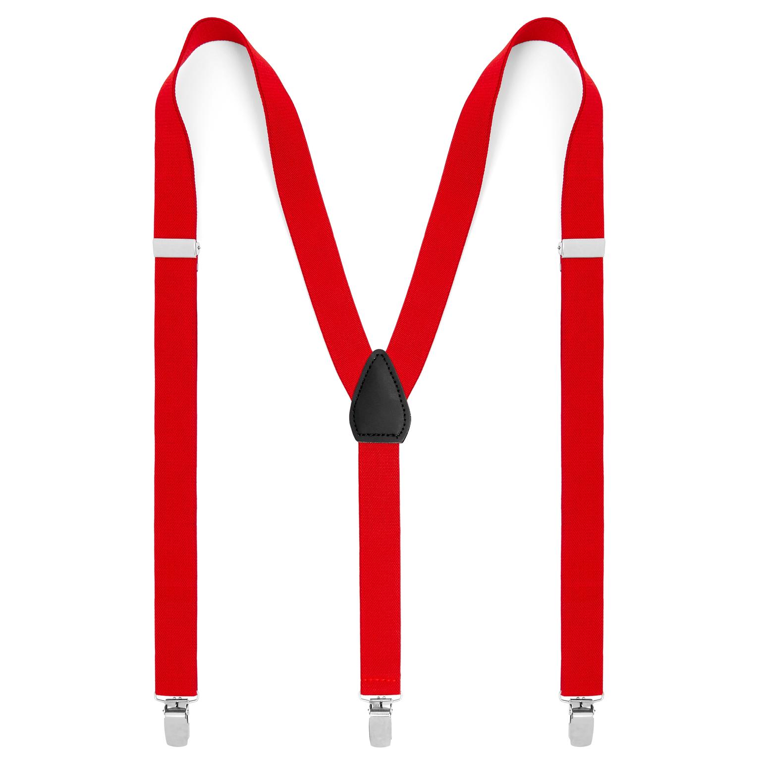 Slim Cherry Red Clip-On Suspenders Slim Cherry Red Clip-On Suspenders