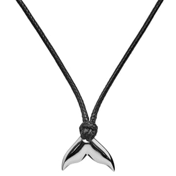 Gravel | Stainless Steel Whale Tail Cord Necklace Gravel | Stainless Steel Whale Tail Cord Necklace