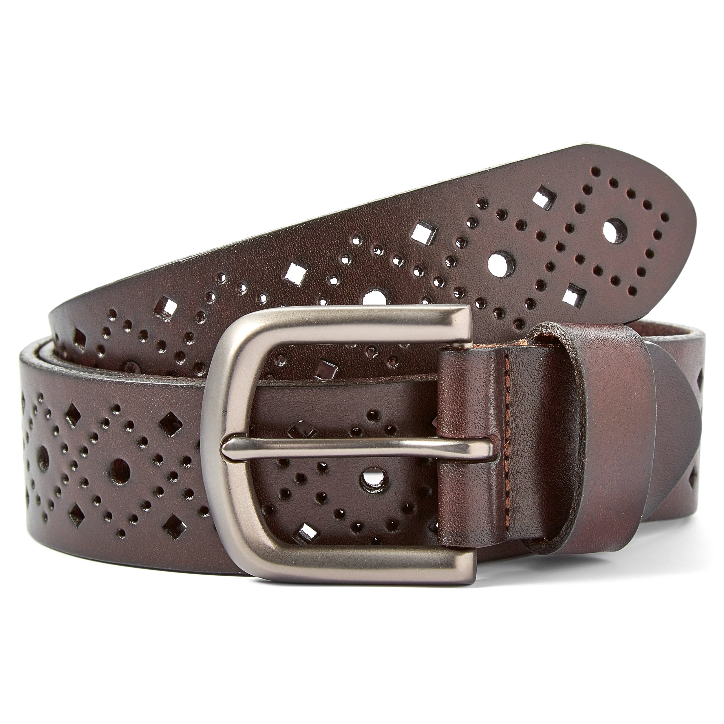 Bruine Gedetailleerde Texas Riem - 1