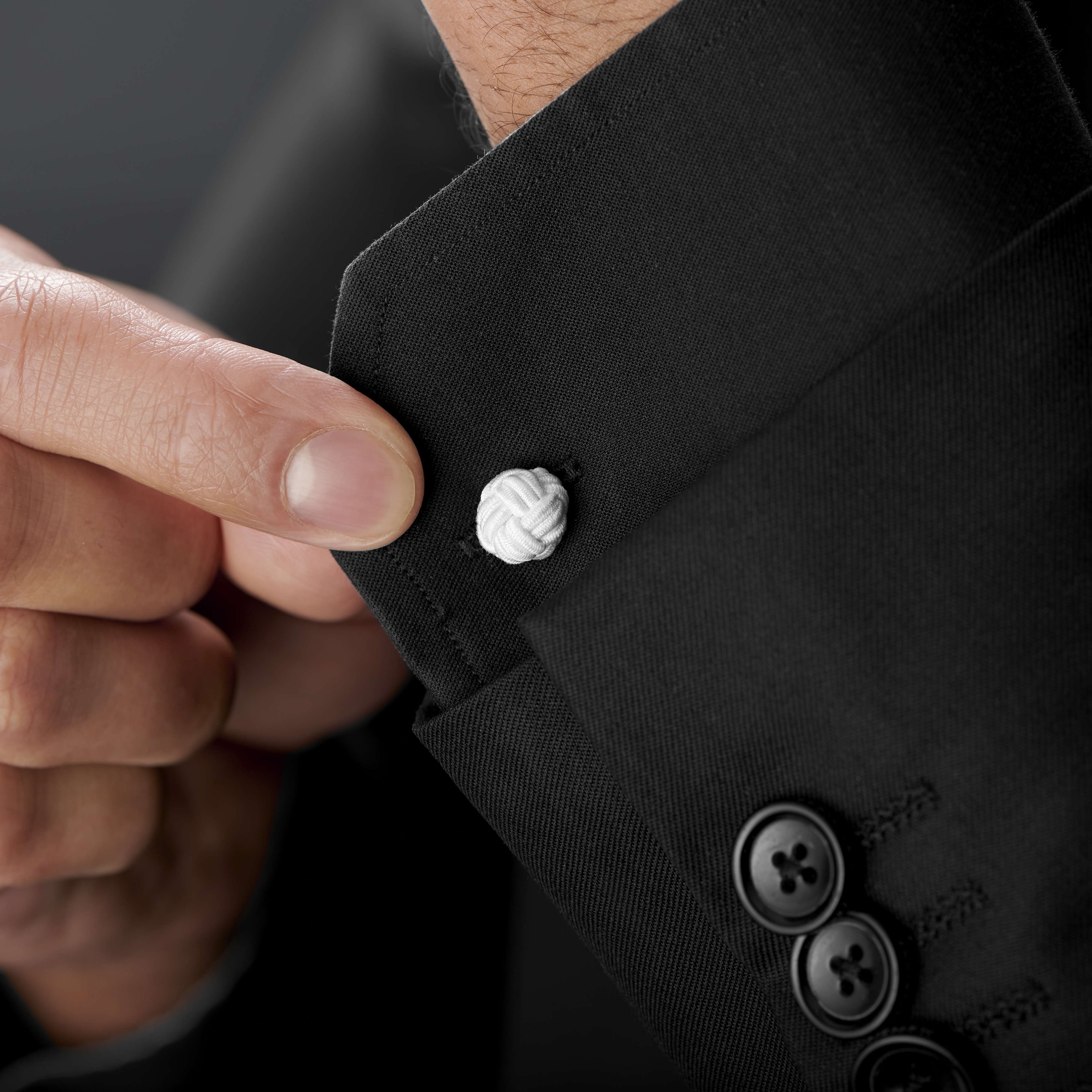 White Knot Cufflinks - 3