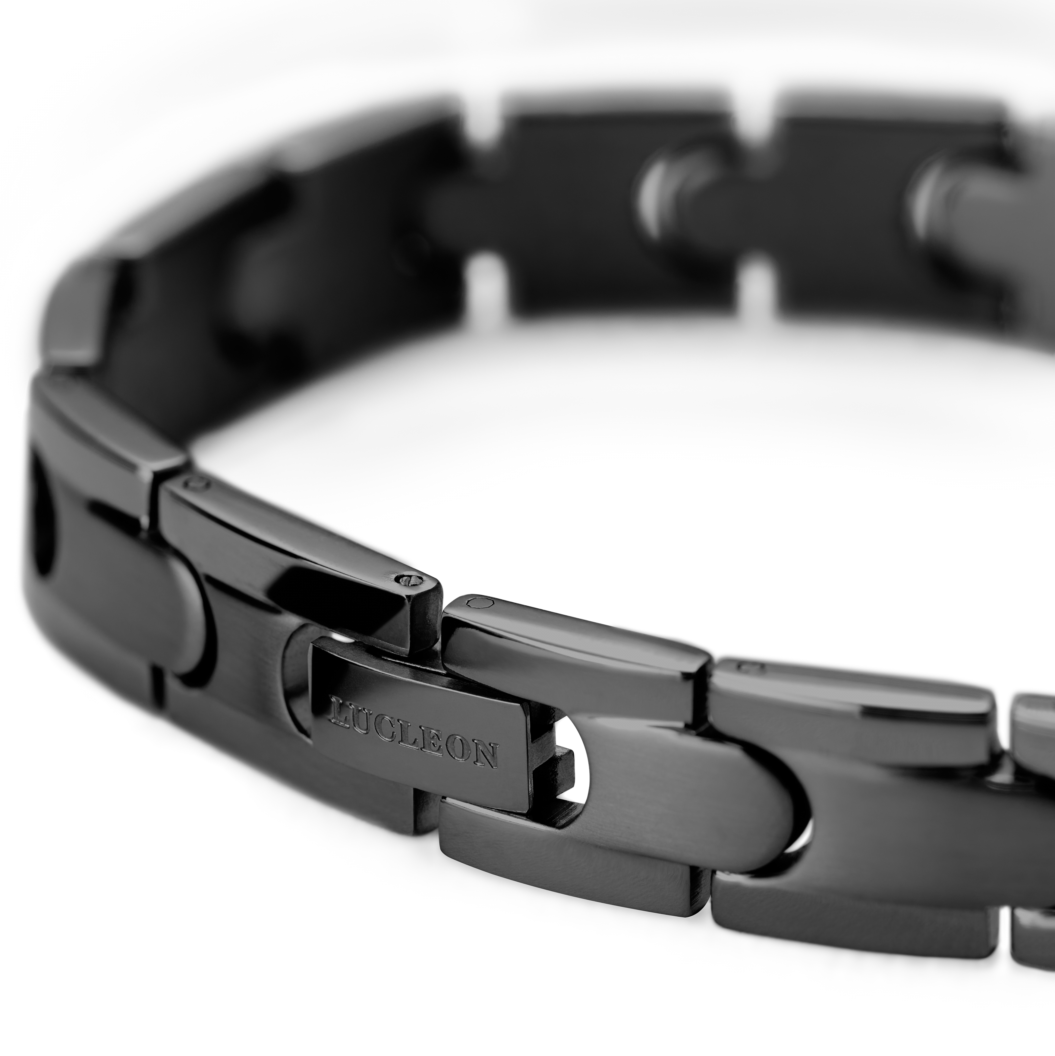 Black Titanium Snap Lock Bracelet | In stock! | Lucleon