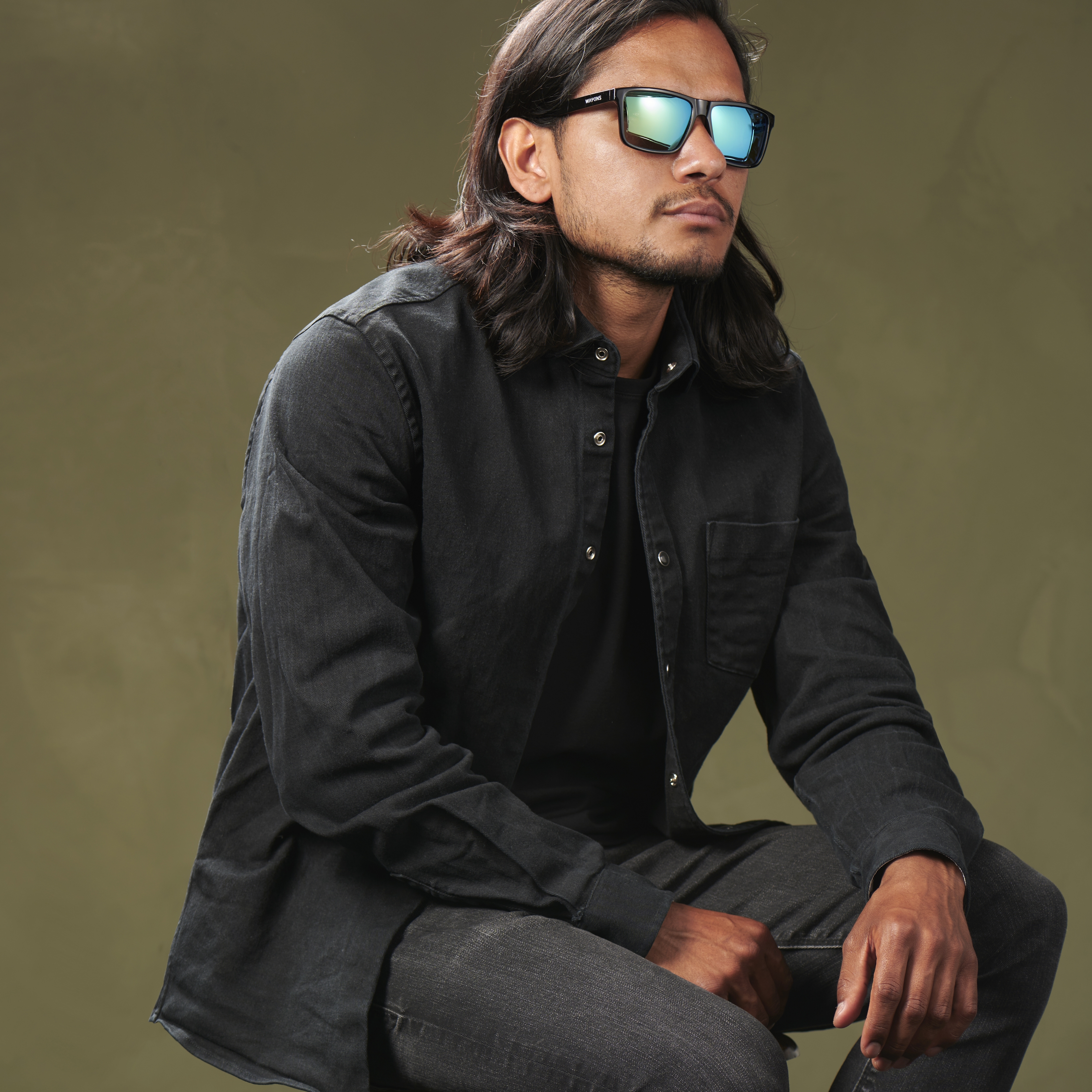 Lunettes de soleil à verres miroirs verts Ambit - 3