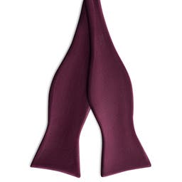 Crimson Self-Tie Satin Bow Tie