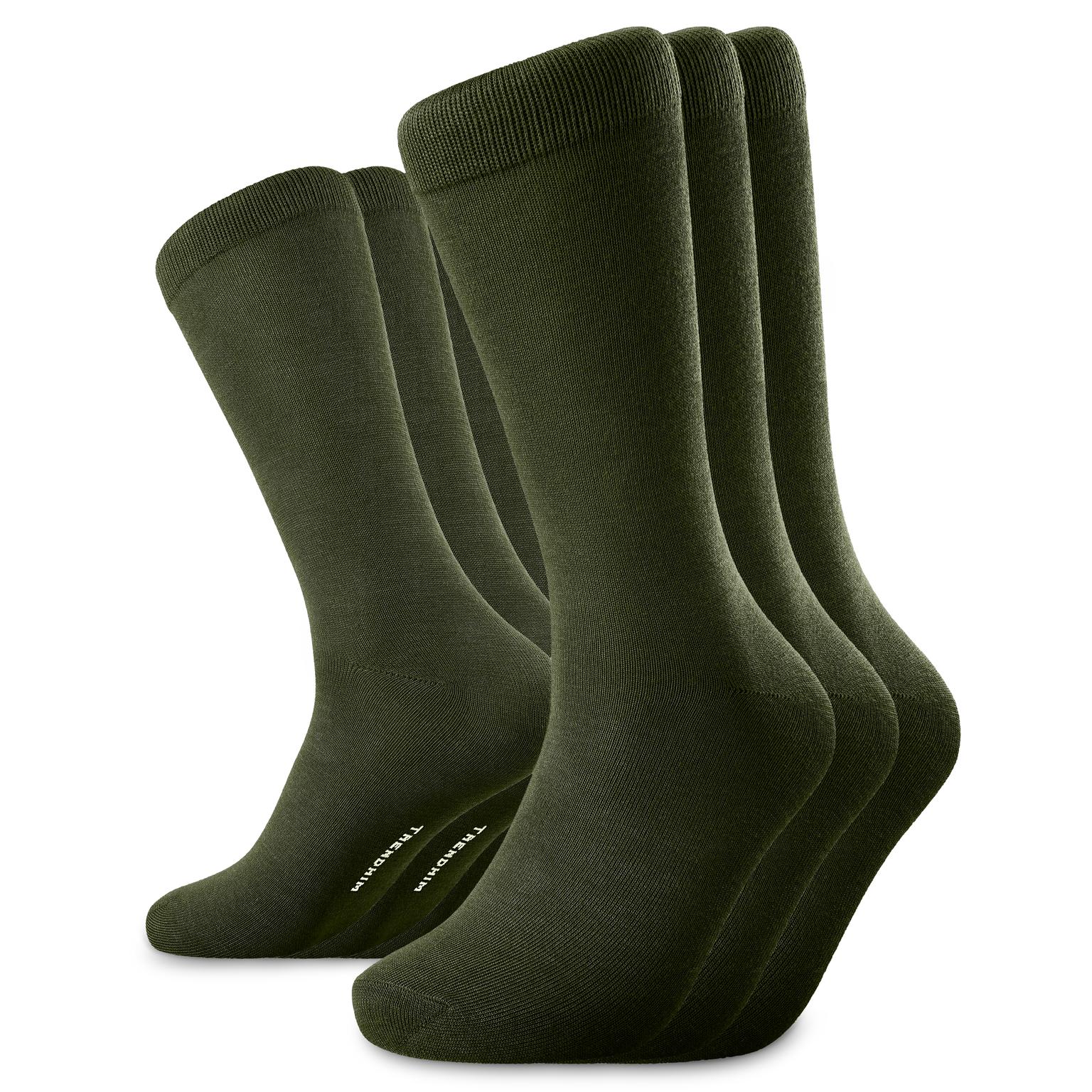 TrueFeel | Meias Curtas Comfort Verde-azeitona em Bambu - Lote de 3 TrueFeel | Meias Curtas Comfort Verde-azeitona em Bambu - Lote de 3