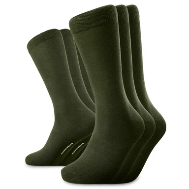 TrueFeel | 3er-Pack olivgrüne Komfort-Bambus-Crewsocken TrueFeel | 3er-Pack olivgrüne Komfort-Bambus-Crewsocken