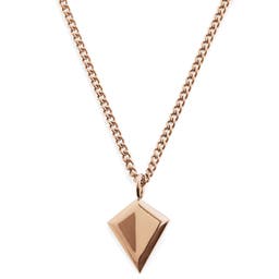Iconic | Rose Gold-Tone Stainless Steel Arrowhead Necklace