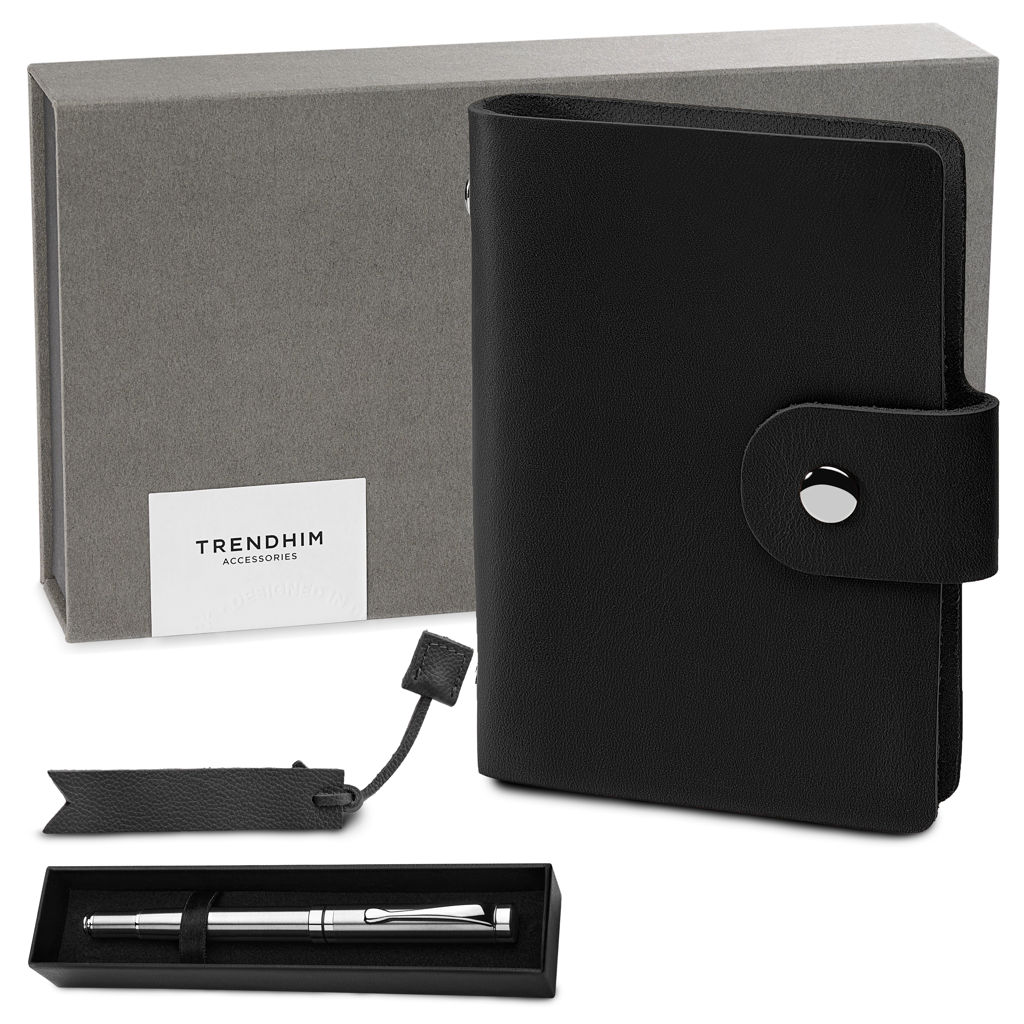 Profesjonalny zestaw prezentowy dla pisarza  | Czarna skóra - 1