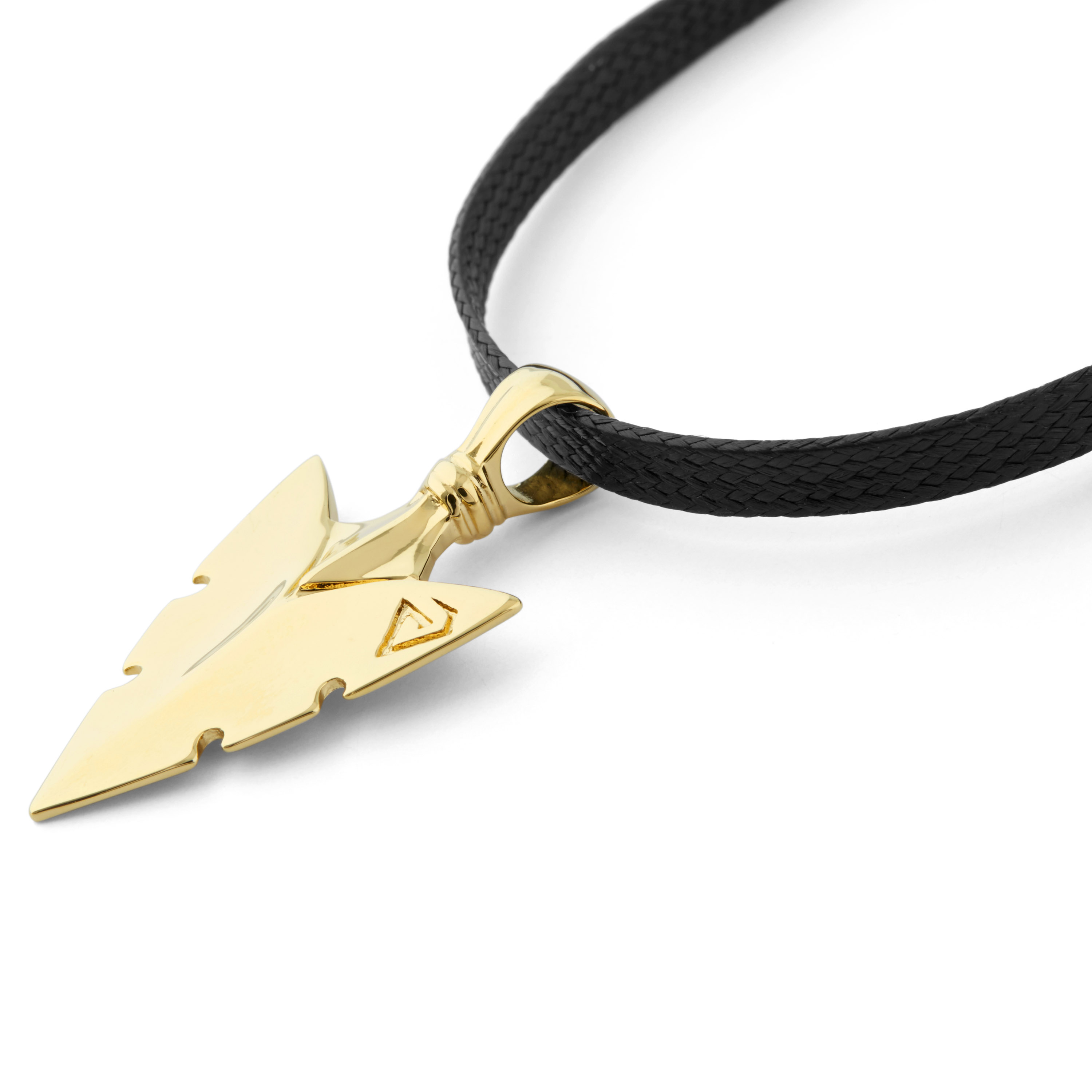 Goudvergulde 925 Zilveren Ketting met Tribal Speerpunt - 2