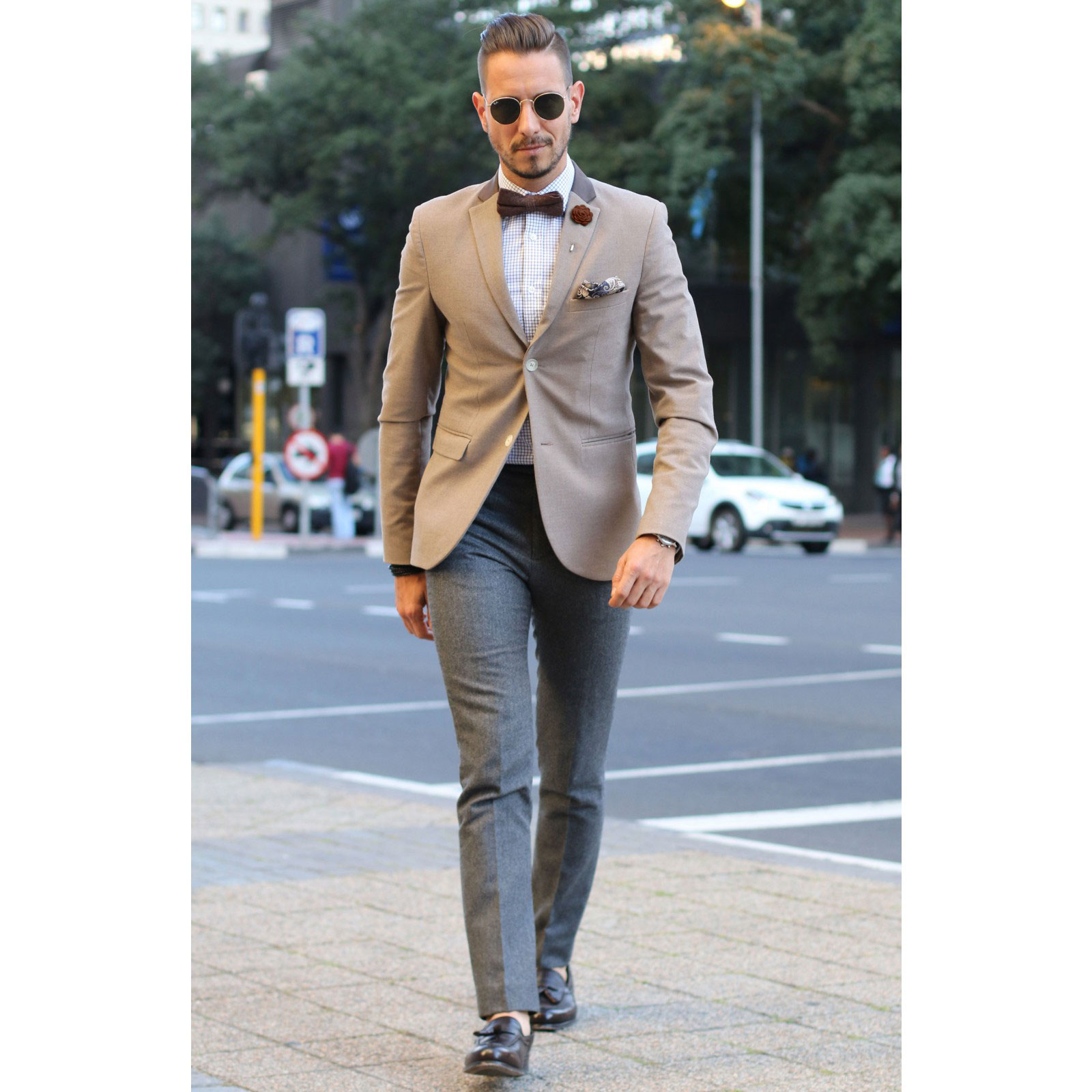 Spona do klopy Hnědá růžička - 5