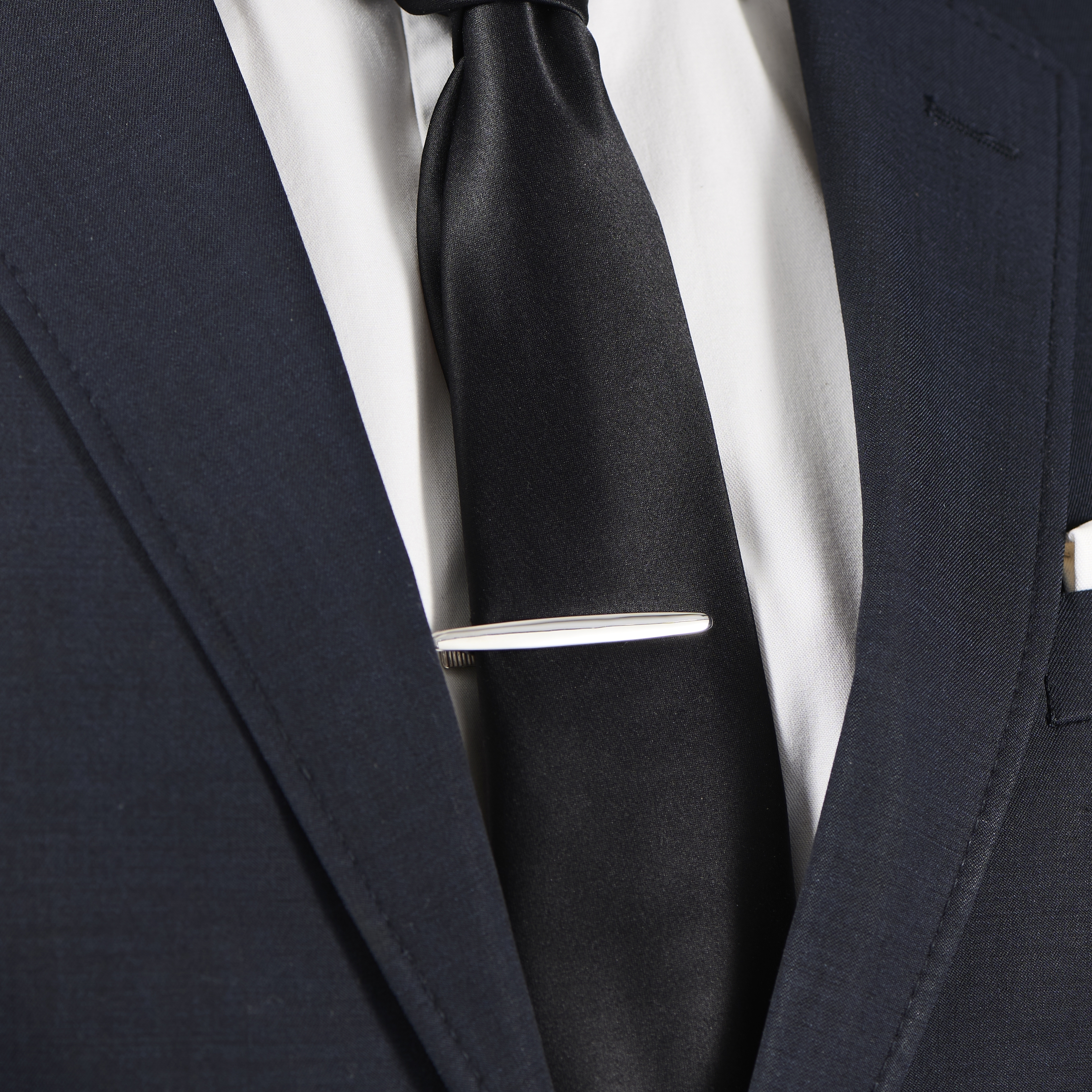 Ovalna kopča za kravatu od srebra od 925 srebra - 4