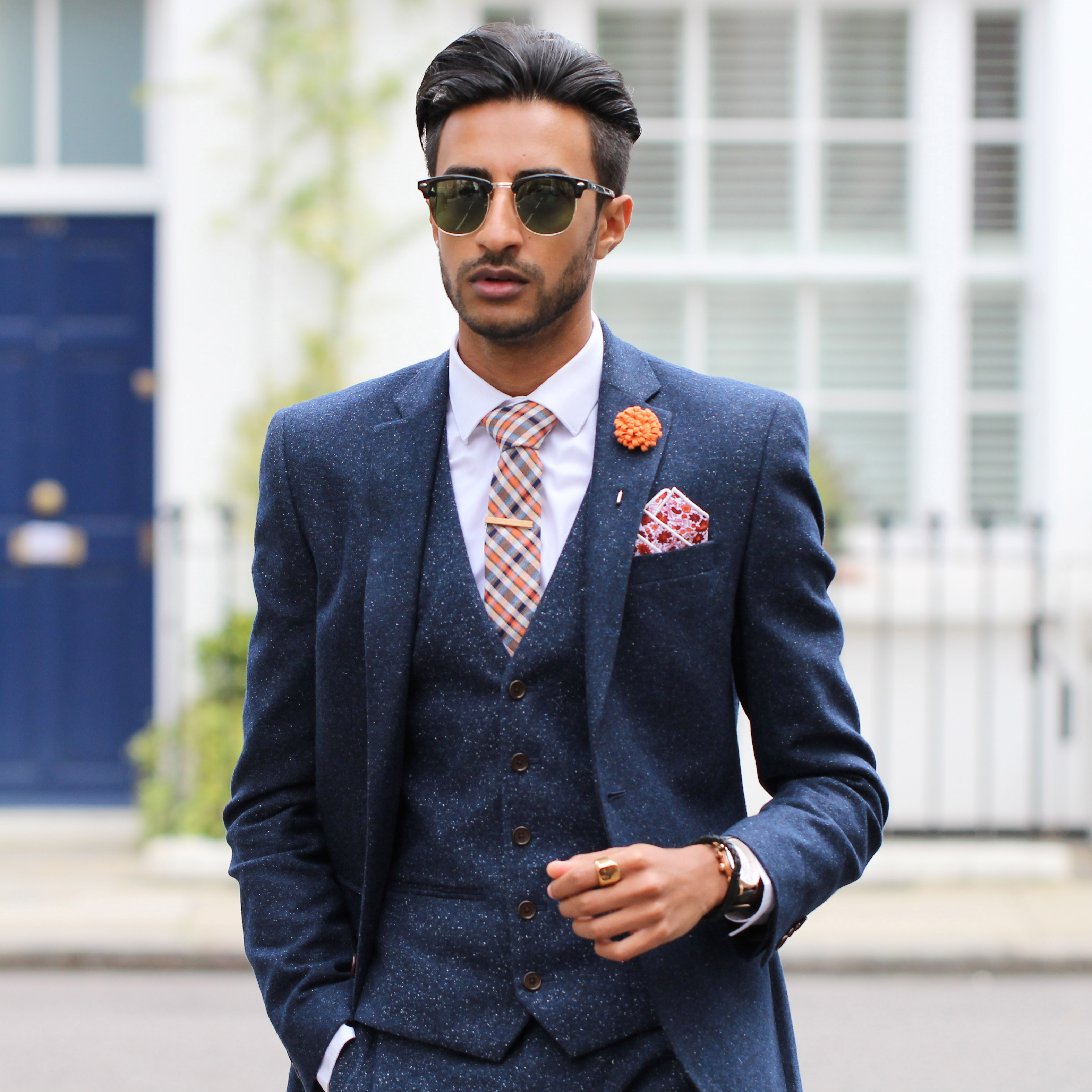 Złocisto-różowy pierścień Liam - 5