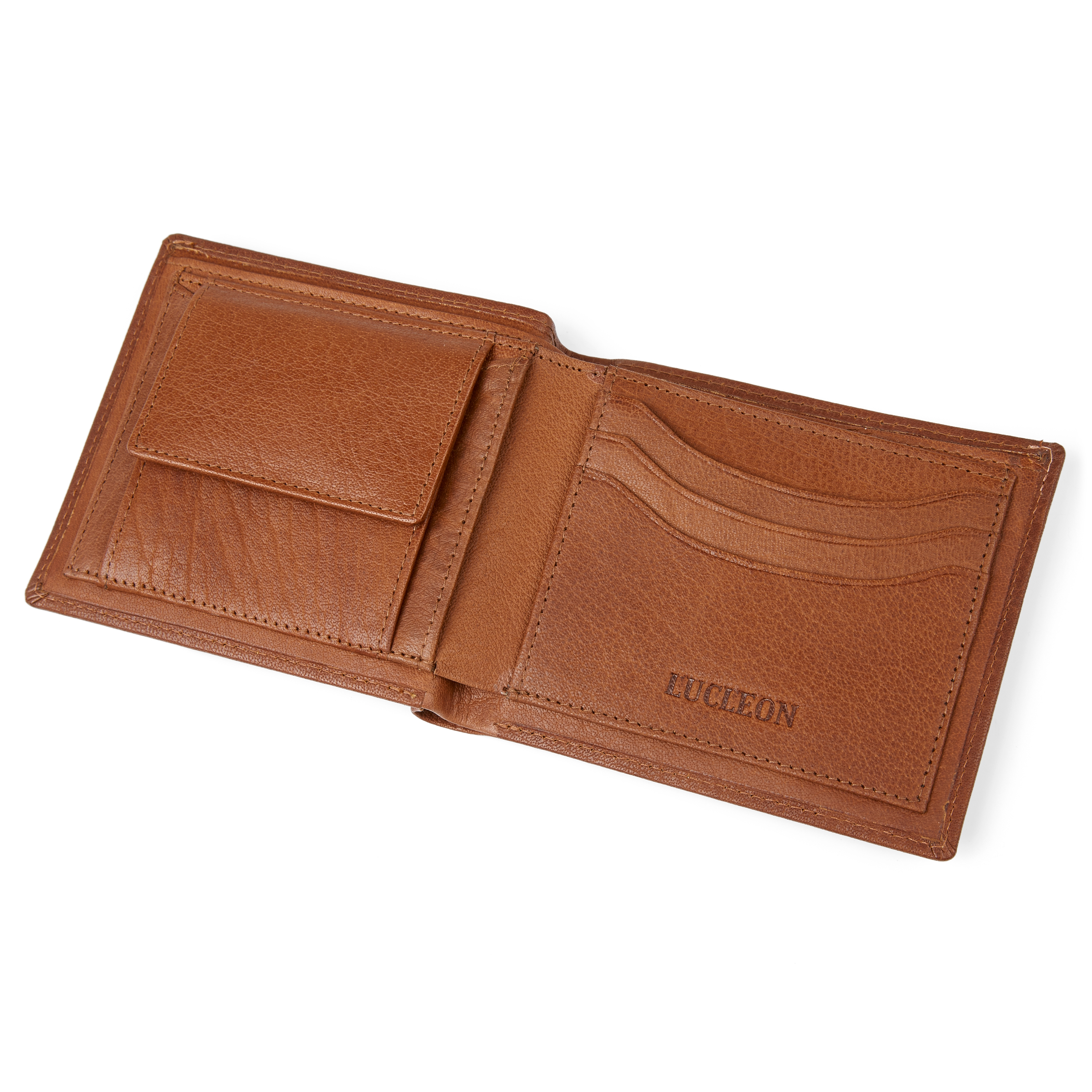 Klassieke Tankleurige Leren Oxford Portemonnee - 2