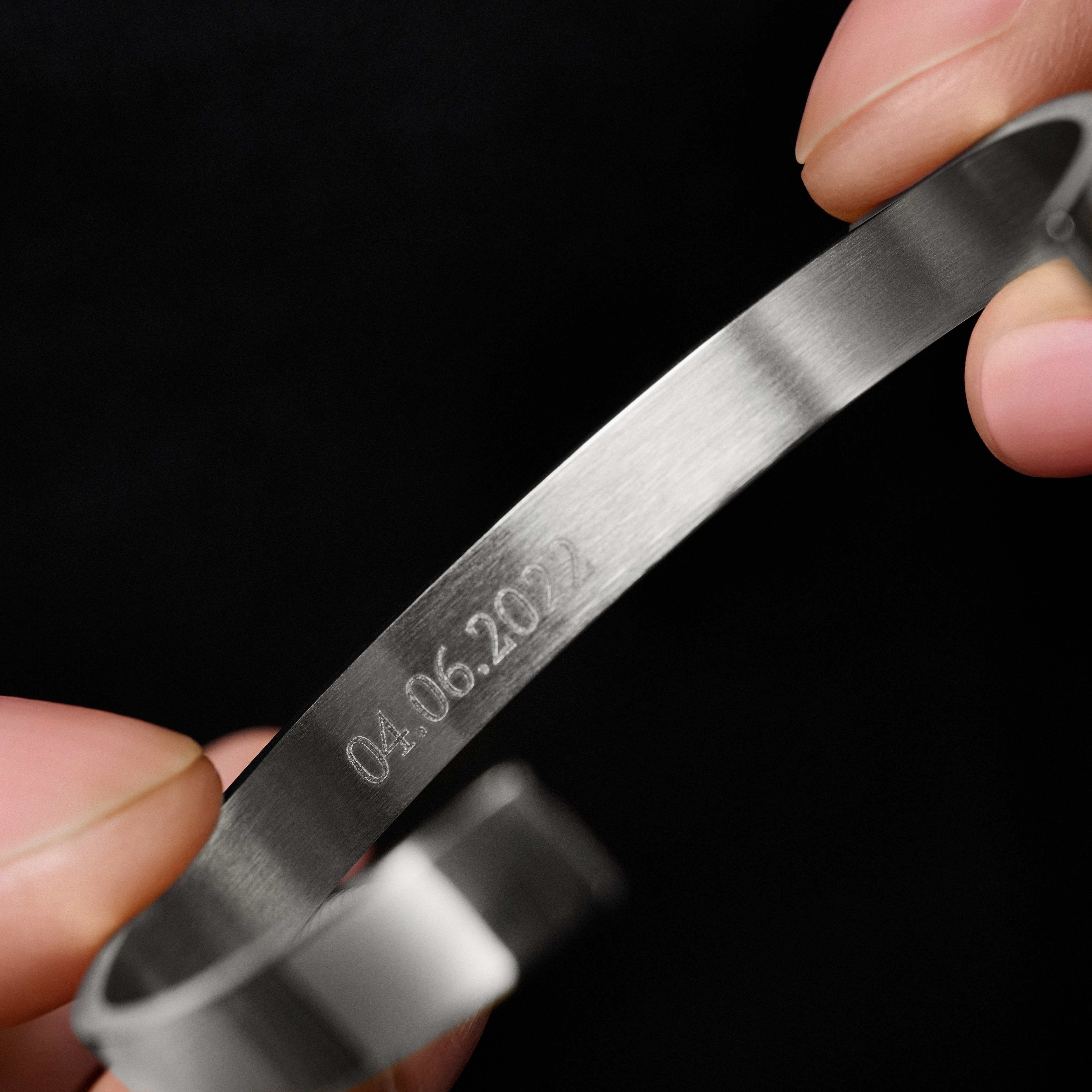 Bracciale rigido color argento - 4